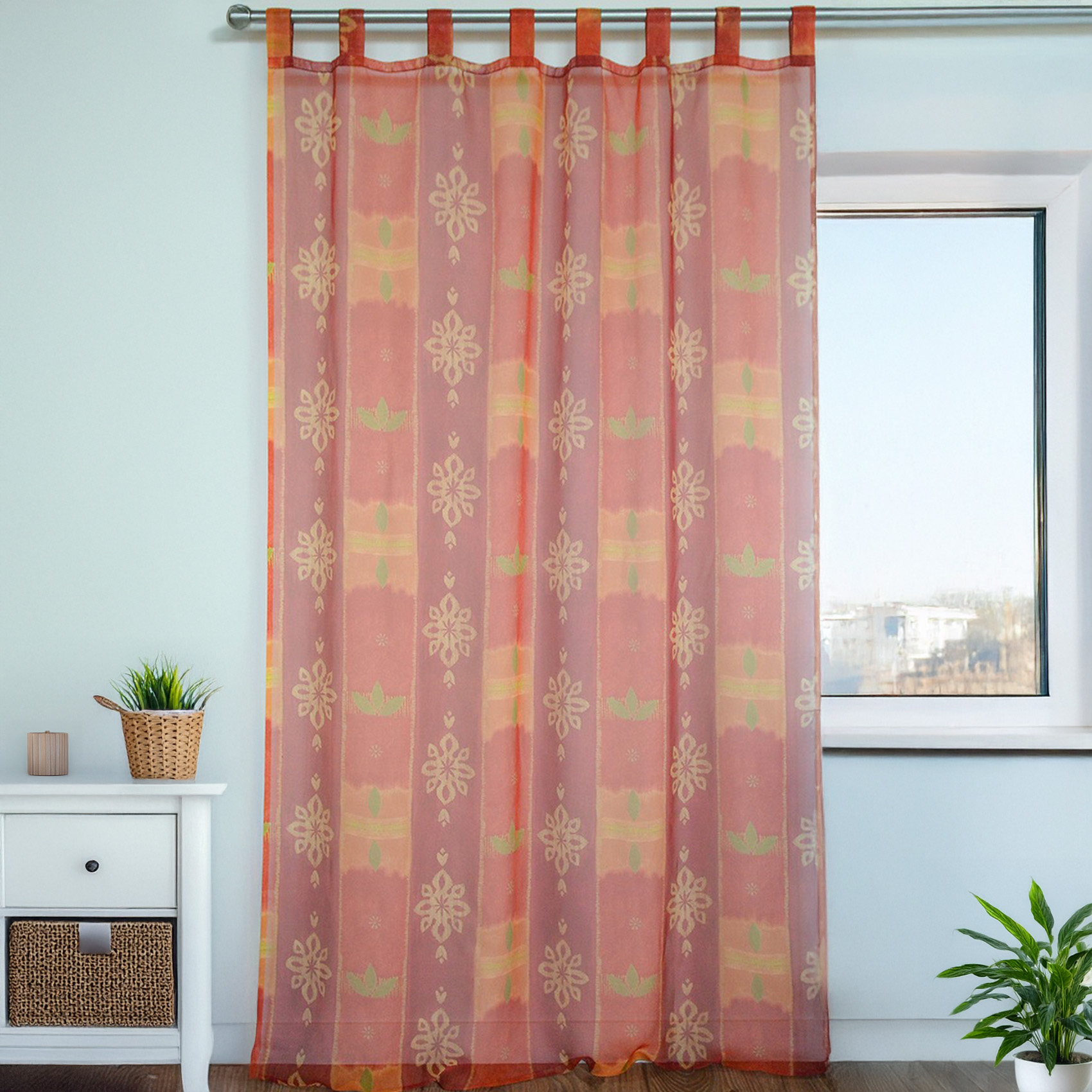 Voilage aux couleurs estivales