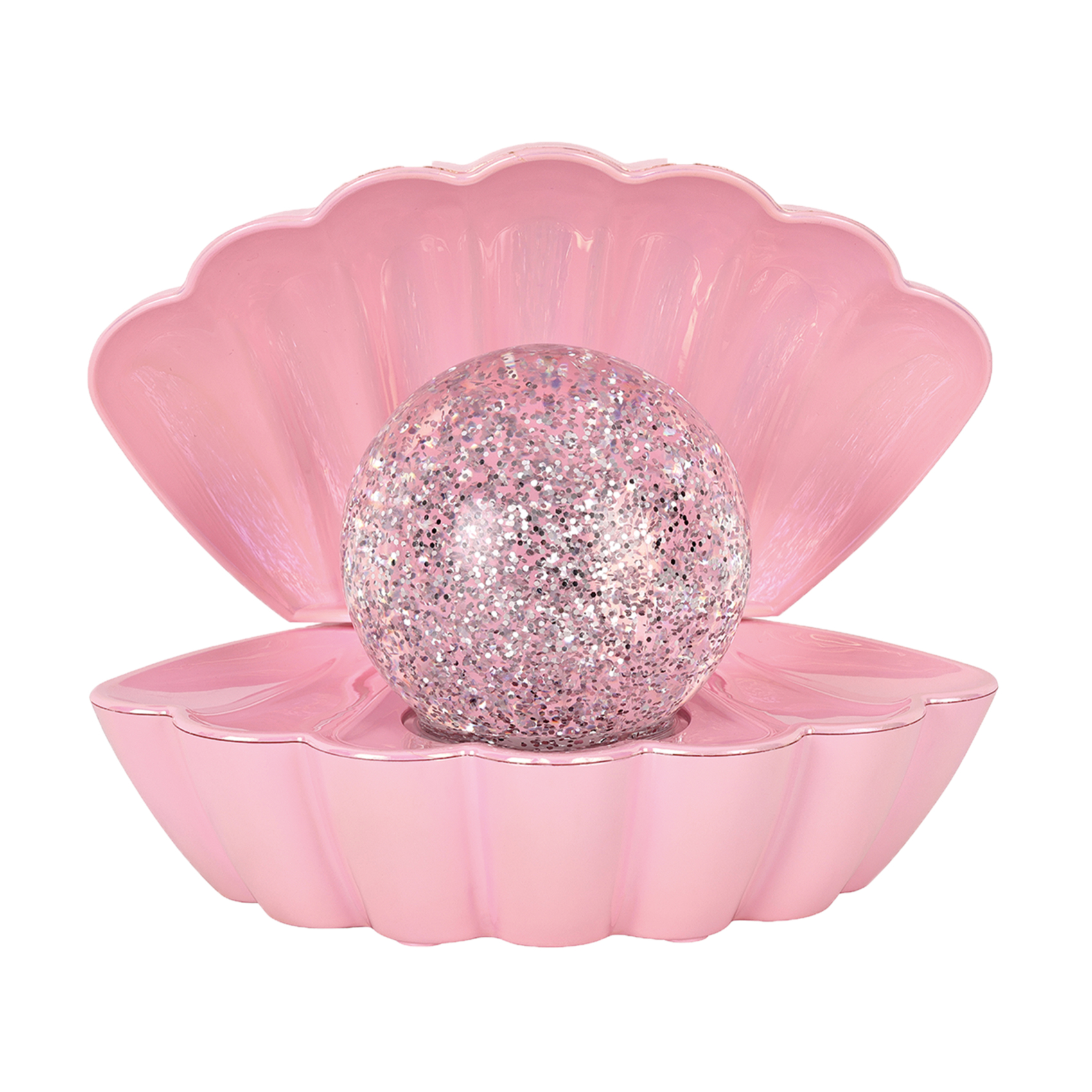Lampe coquillage lumineuse à effet pailleté