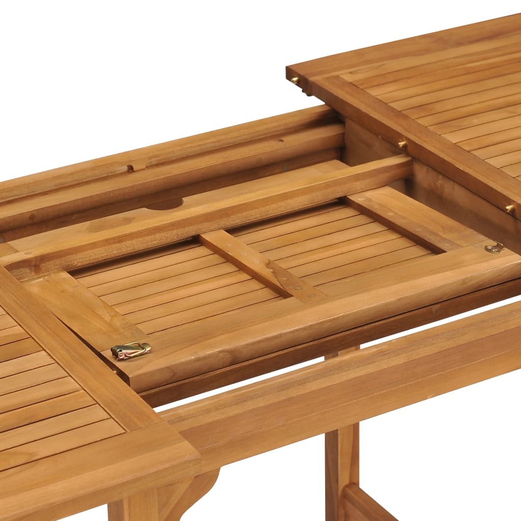 Table de jardin extensible en teck — vue 5