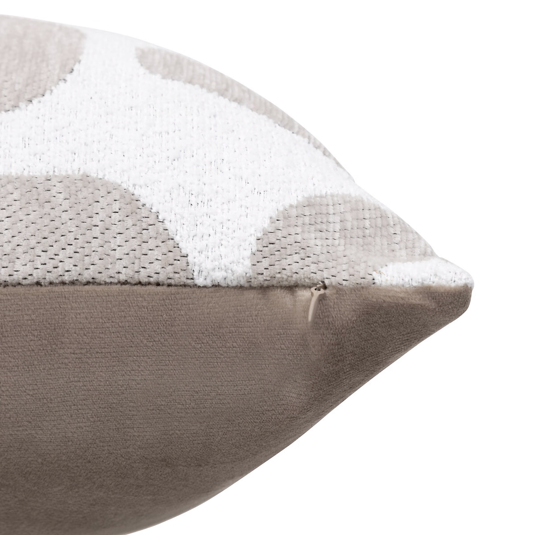 Coussin déhoussable jacquard chenille avec dos en velours — vue 4