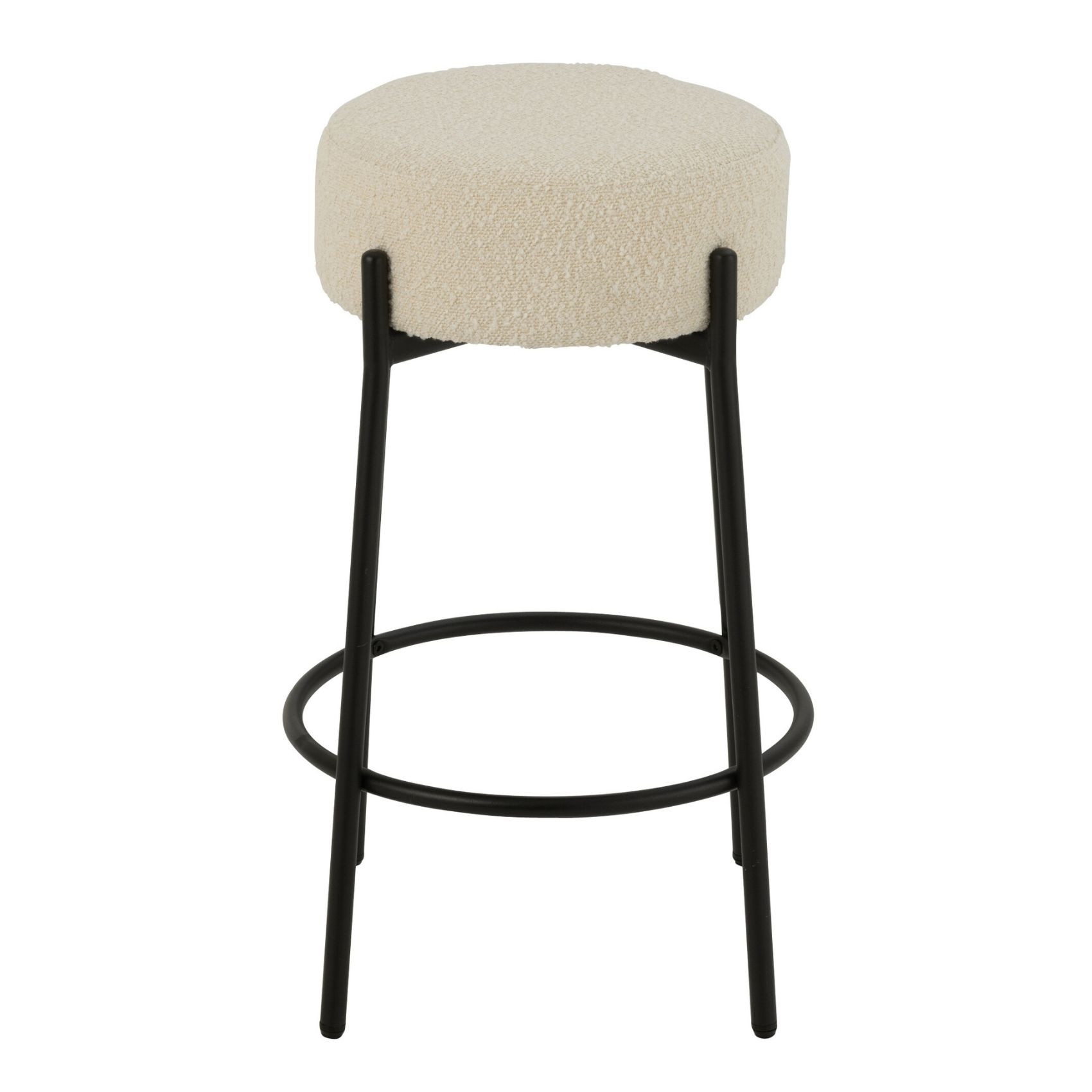 Tabouret de bar en tissu bouclette et métal — vue 3