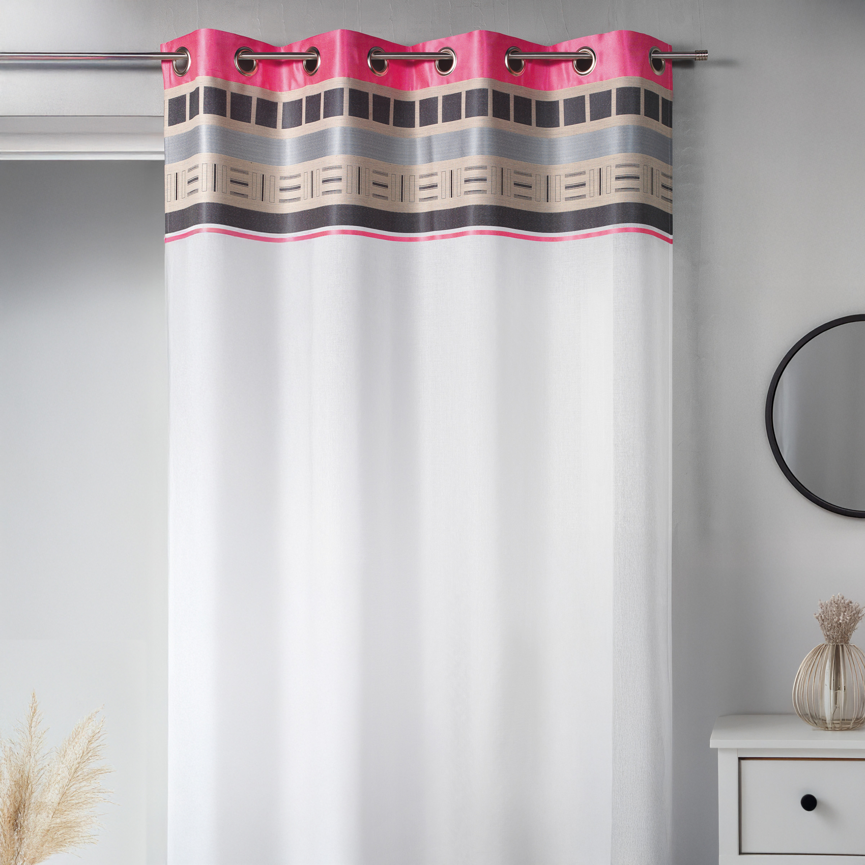 Voilage en étamine avec parement haut design — vue 3