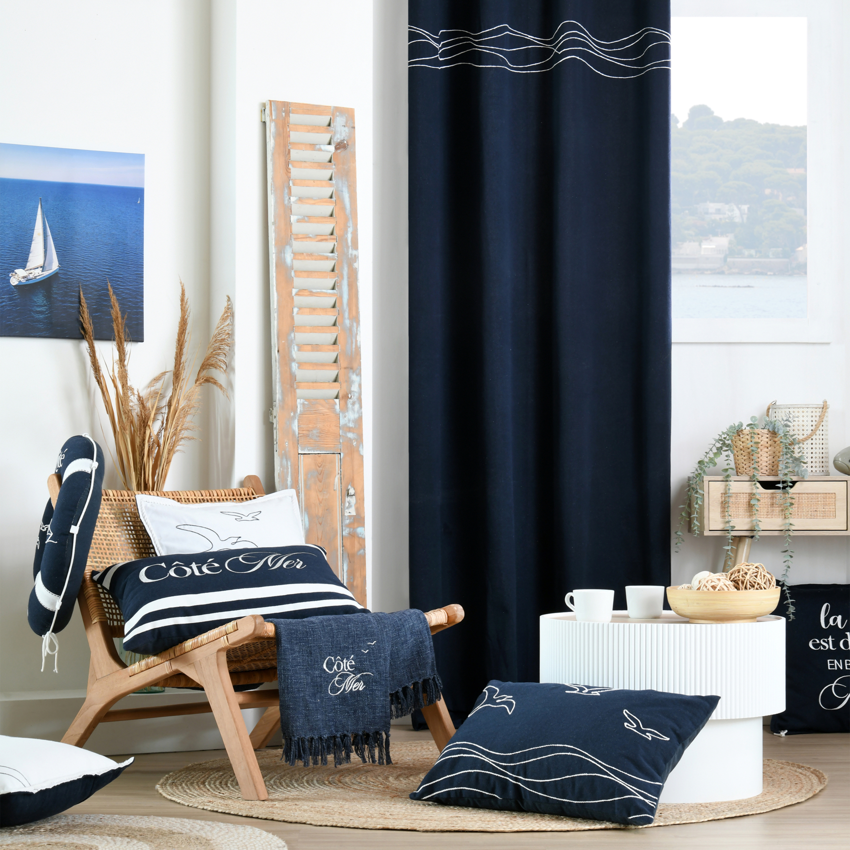 Coussin polycoton Côté Mer — vue 3