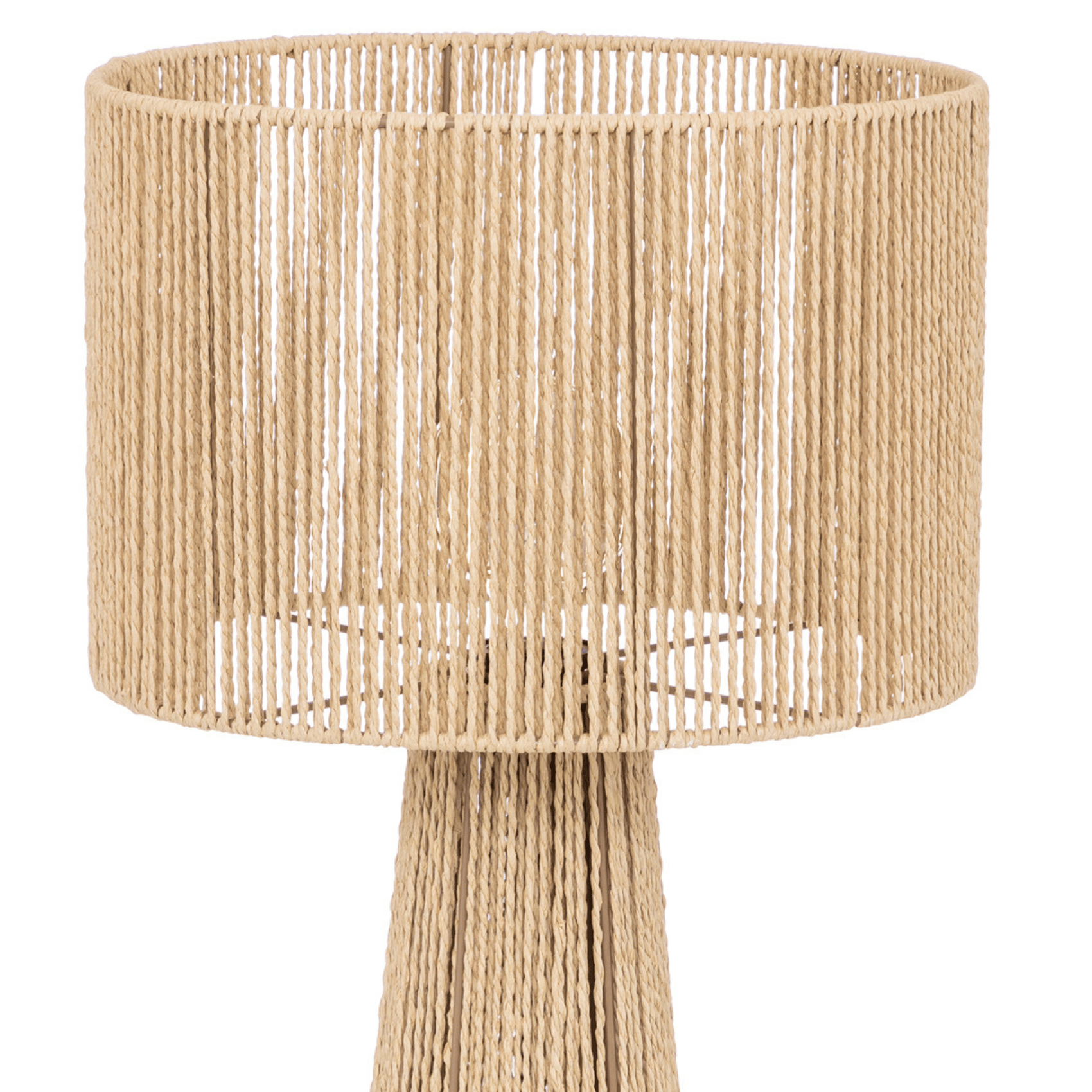 Lampadaire droit style jute — vue 3