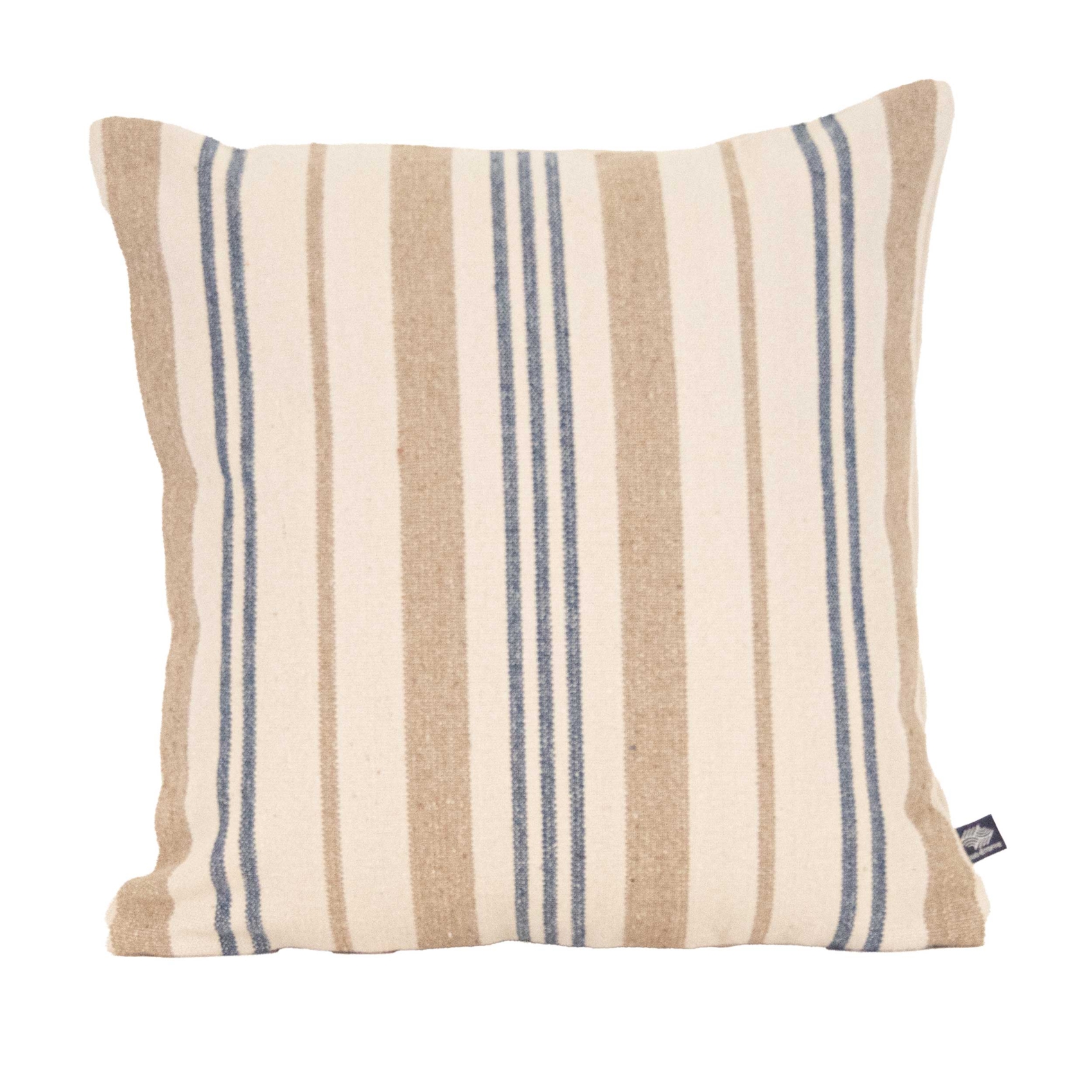 Coussin décoratif matelassé à rayures en toile canevas — vue 5