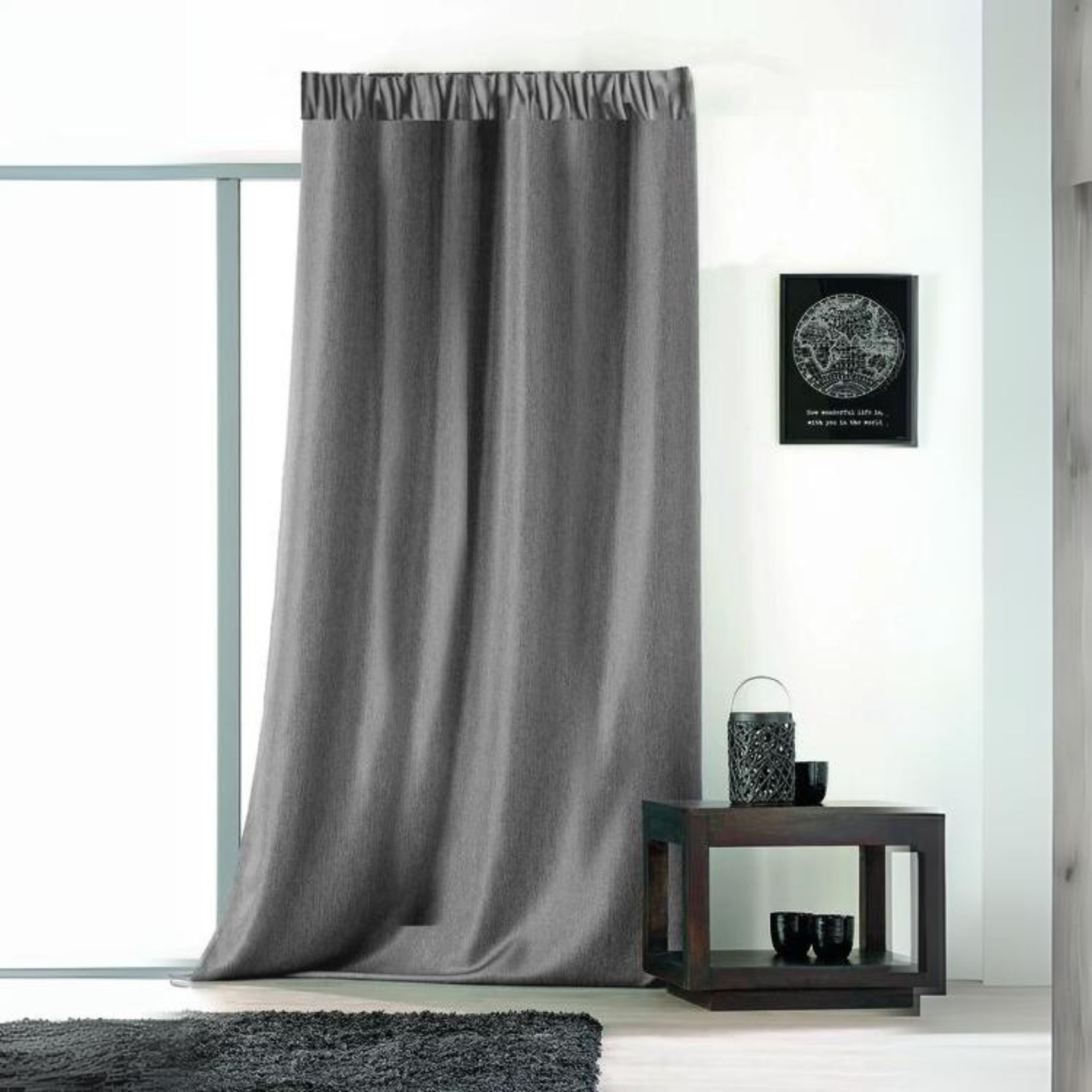 Rideau uni avec galon fronceur — vue 6