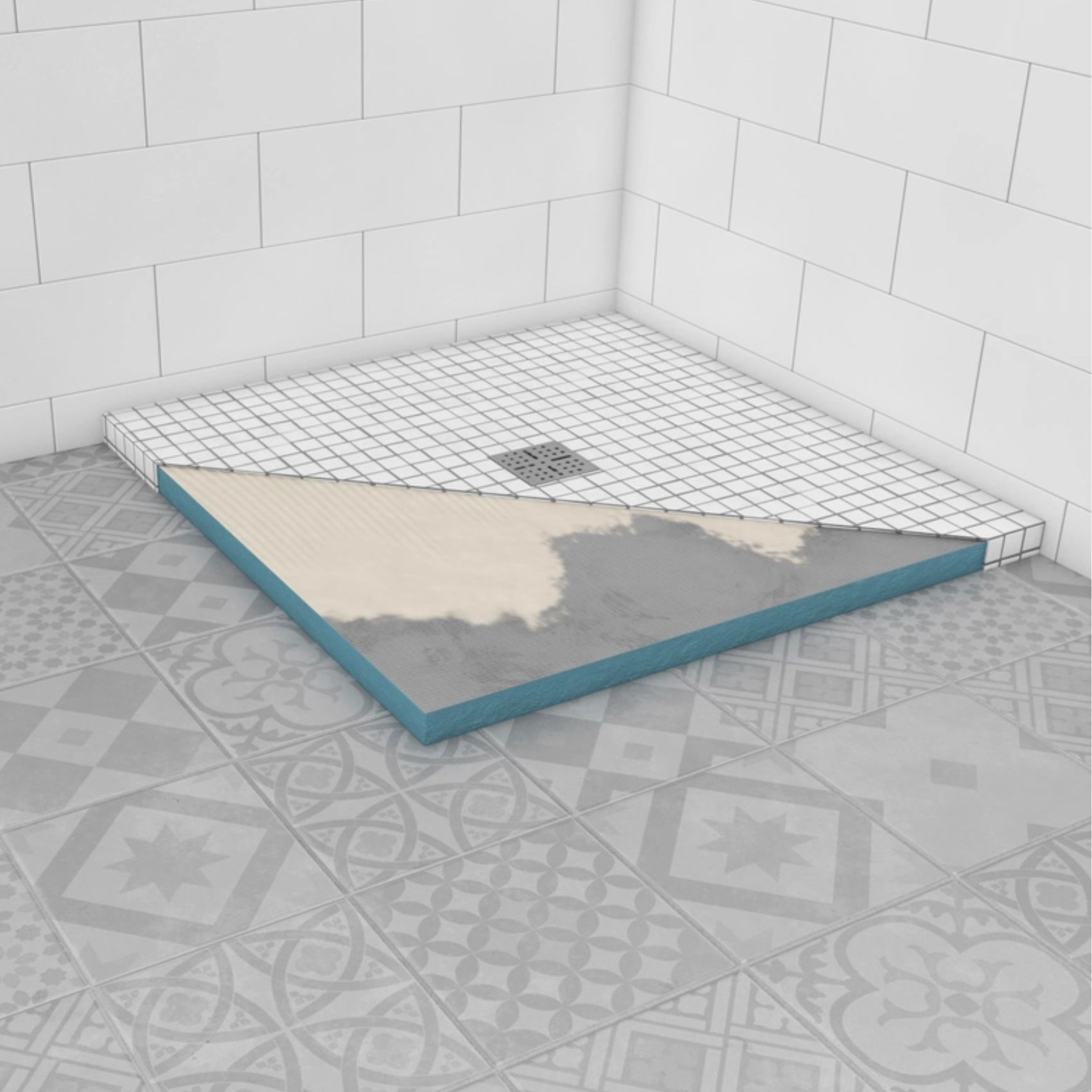 Receveur de douche à carreler — vue 4