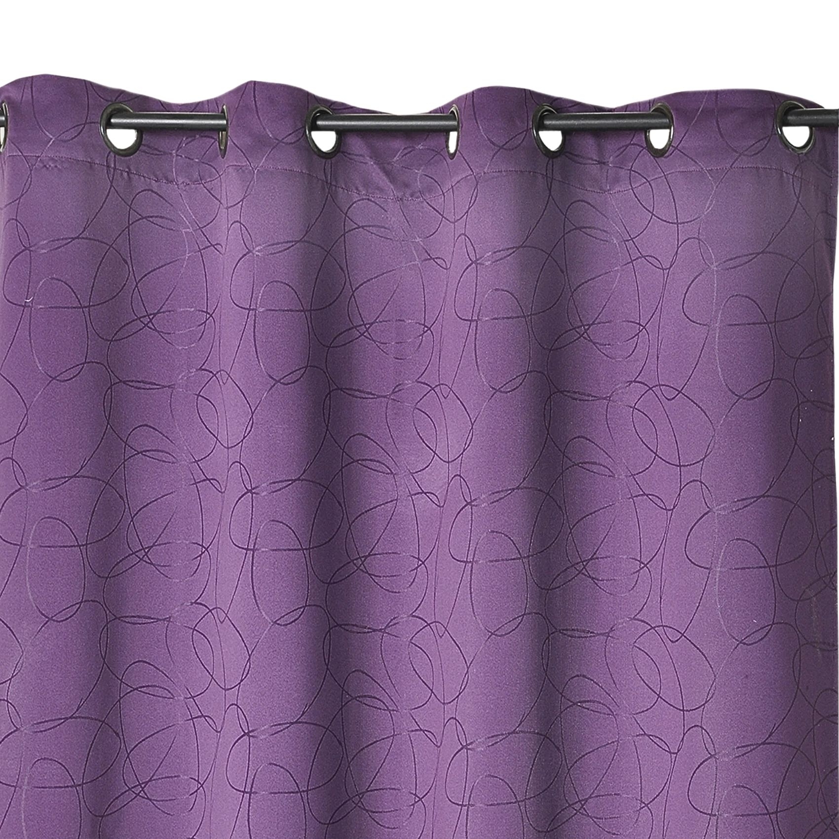 Rideau ameublement jacquard motif géométrique — vue 3