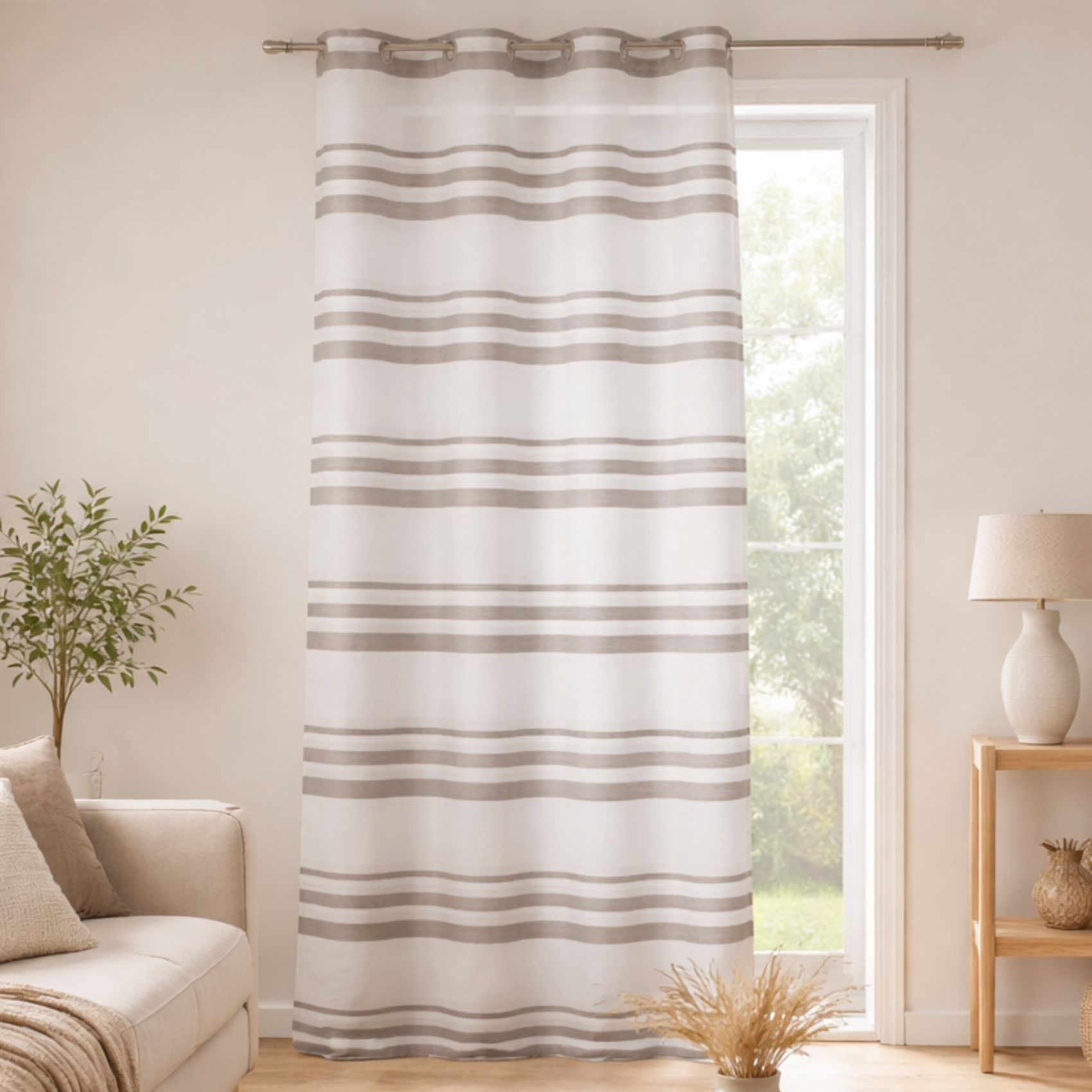 Voilage coloré rayures horizontales — vue 5