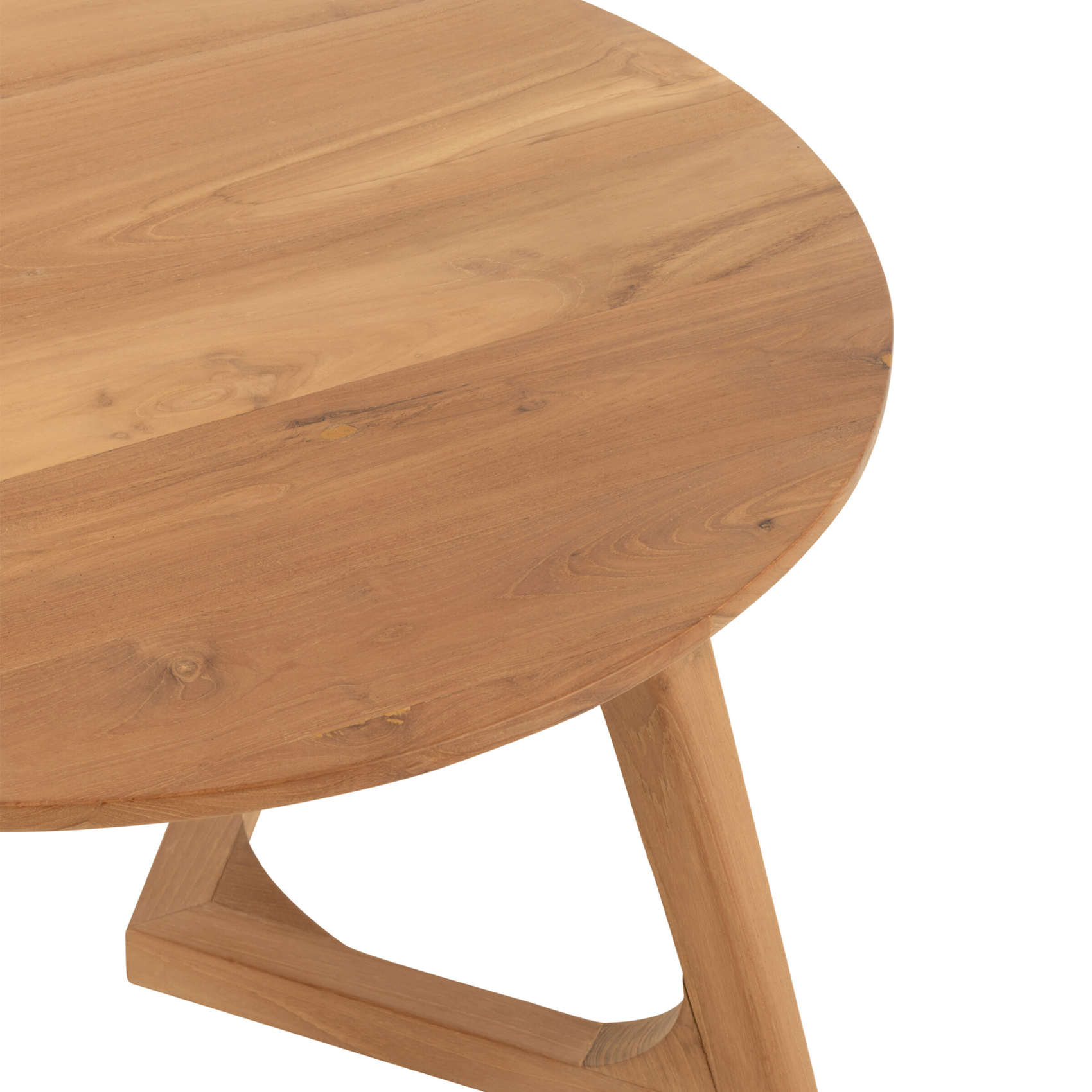 Table basse ronde bois de teck — vue 5