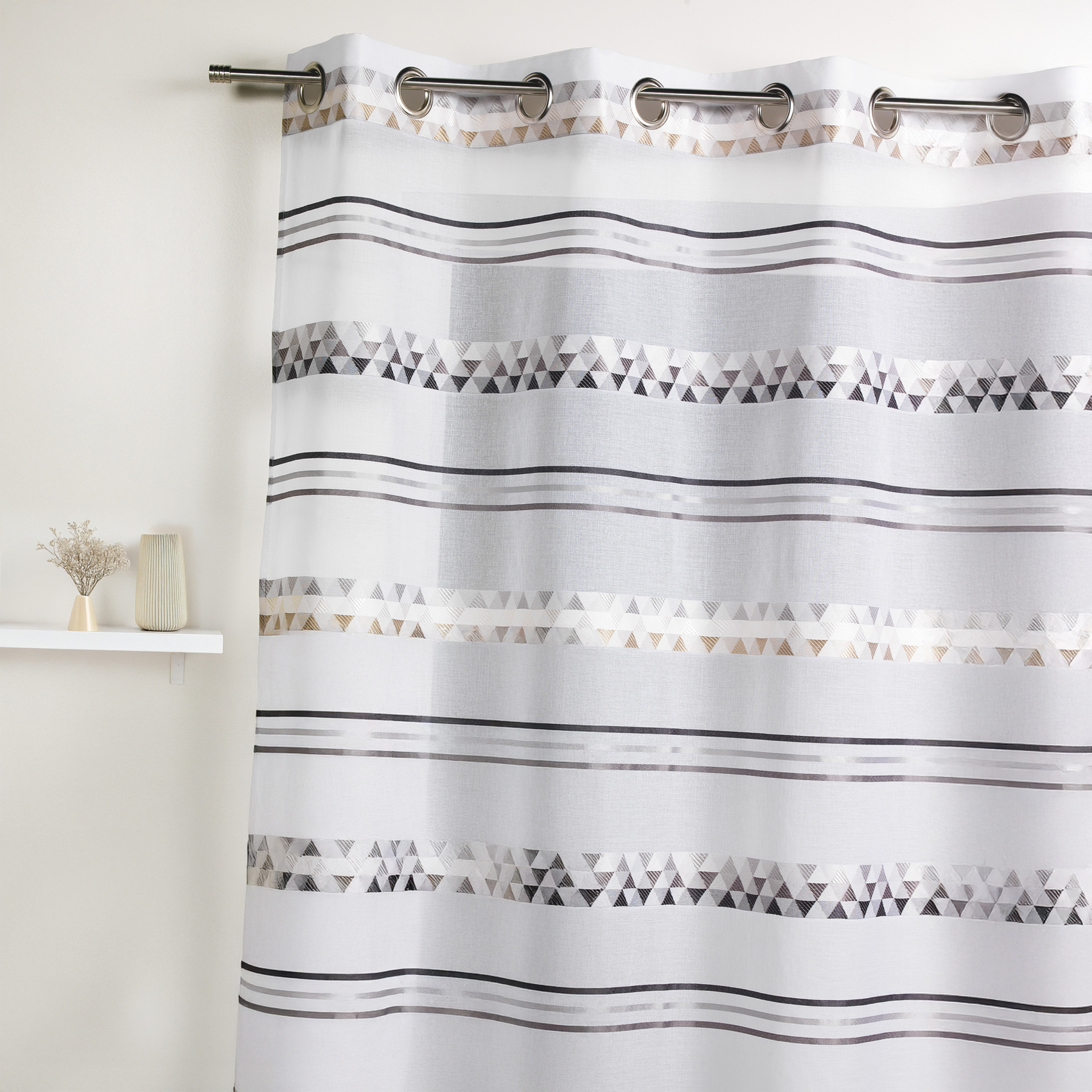 Voilage Jacquard en étamine géométrique — vue 4