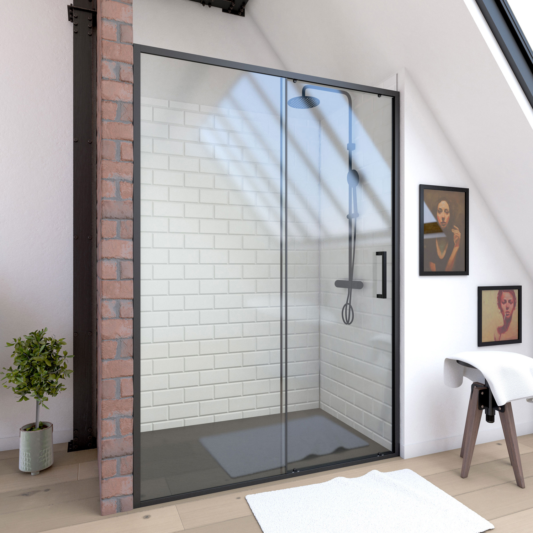 Parois de douche esprit Industriel — vue 4