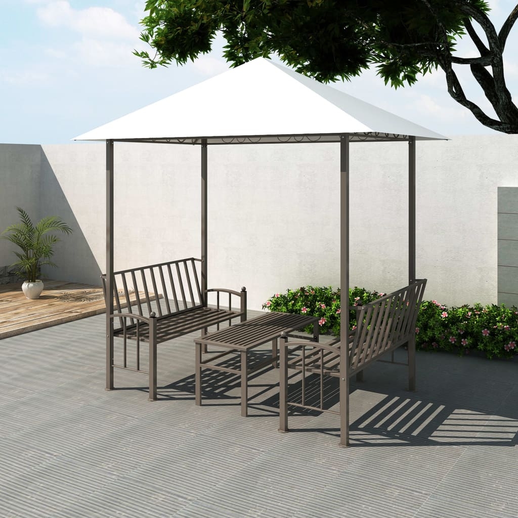 Auvent extérieur avec table et bancs — vue 4