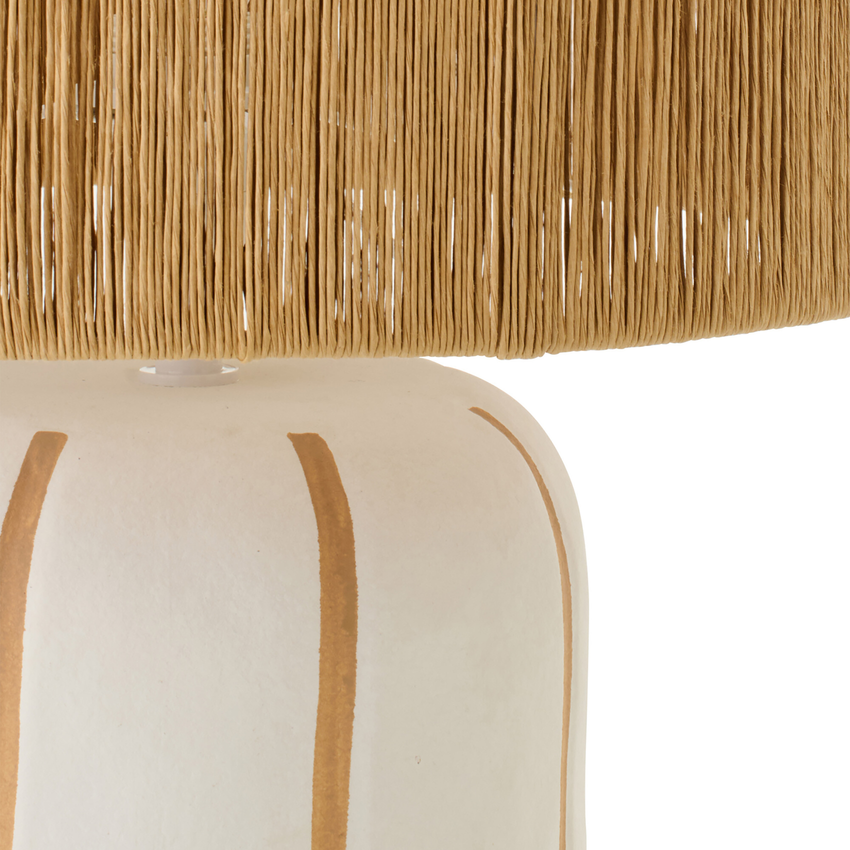 Lampe à poser en poterie avec abat-jour cylindrique — vue 3