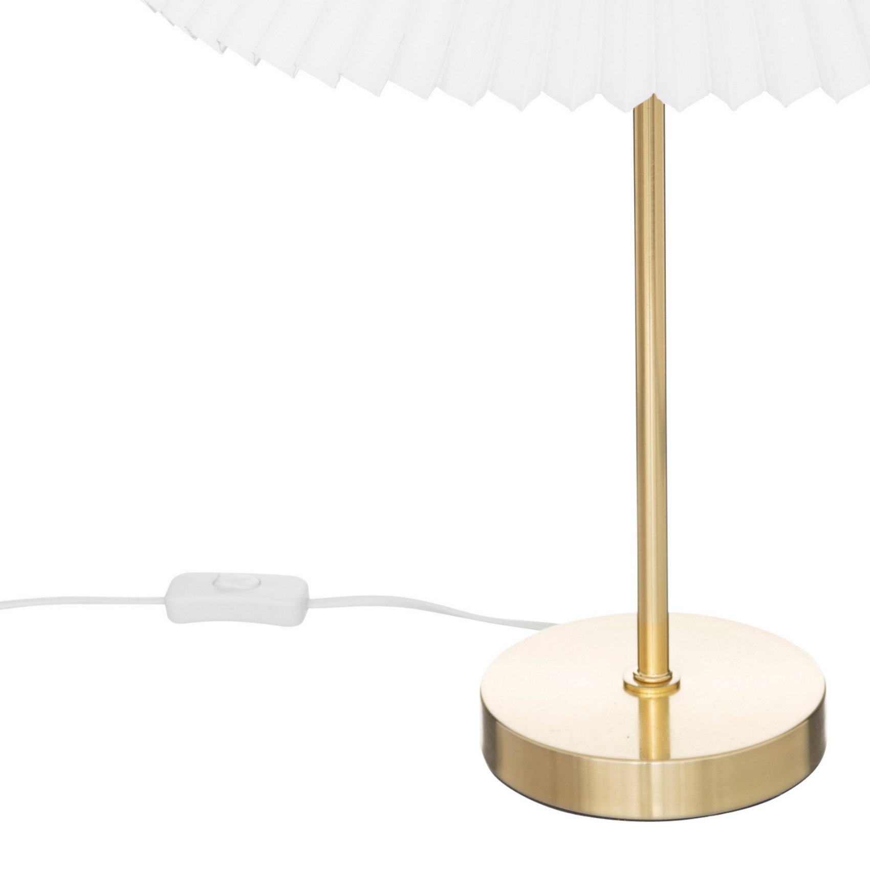 Lampe doré avec abat-jour plissé — vue 3