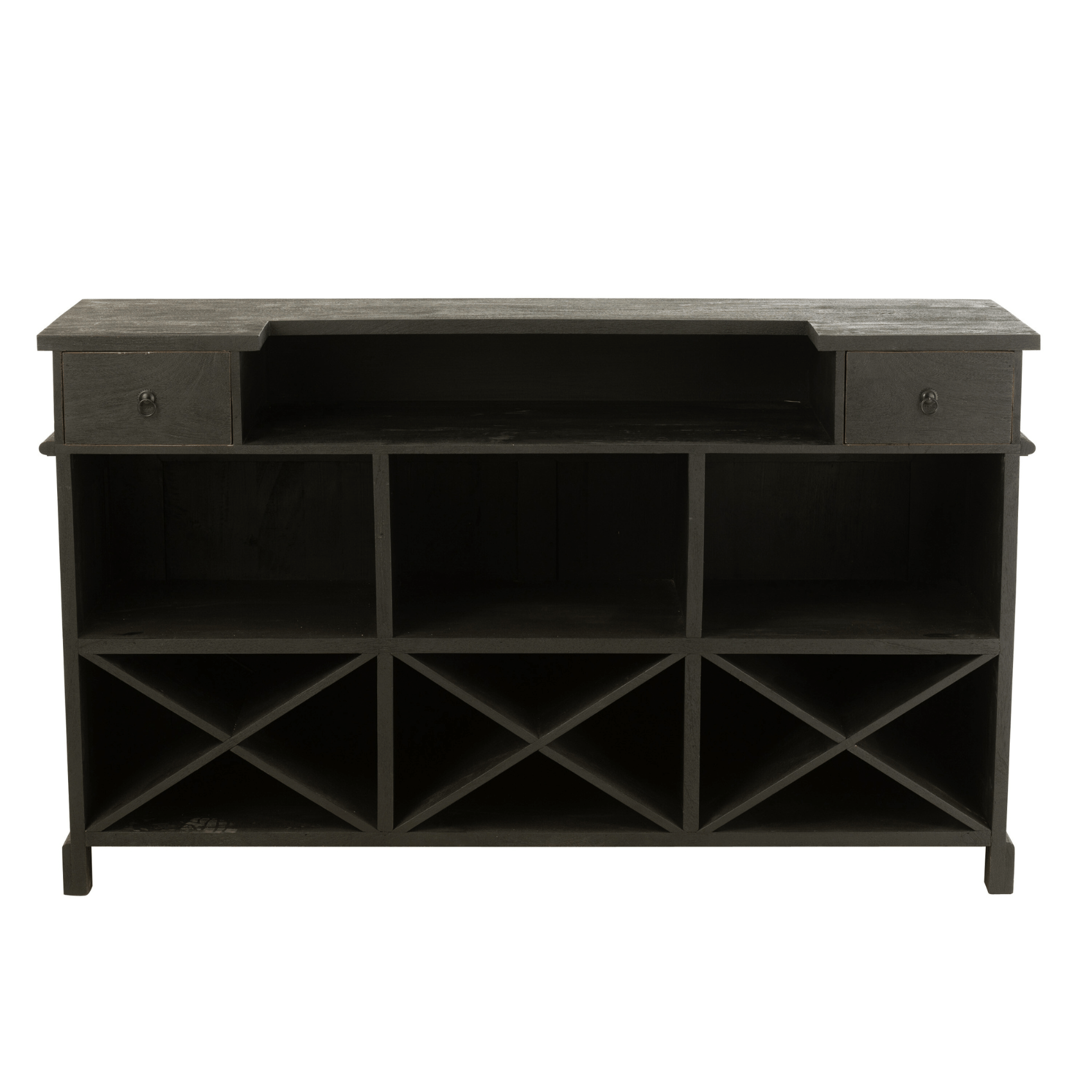 Grand bar en bois de manguier noir — vue 5