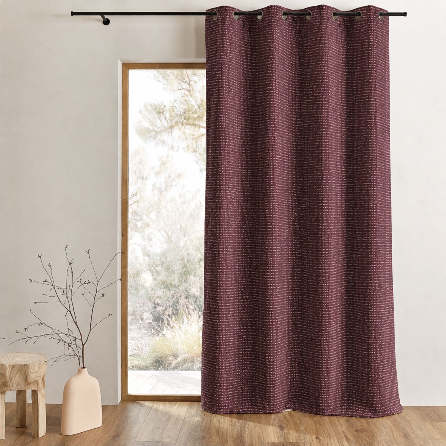 Rideau épais en Jacquard Uni à Reliefs — vue 5
