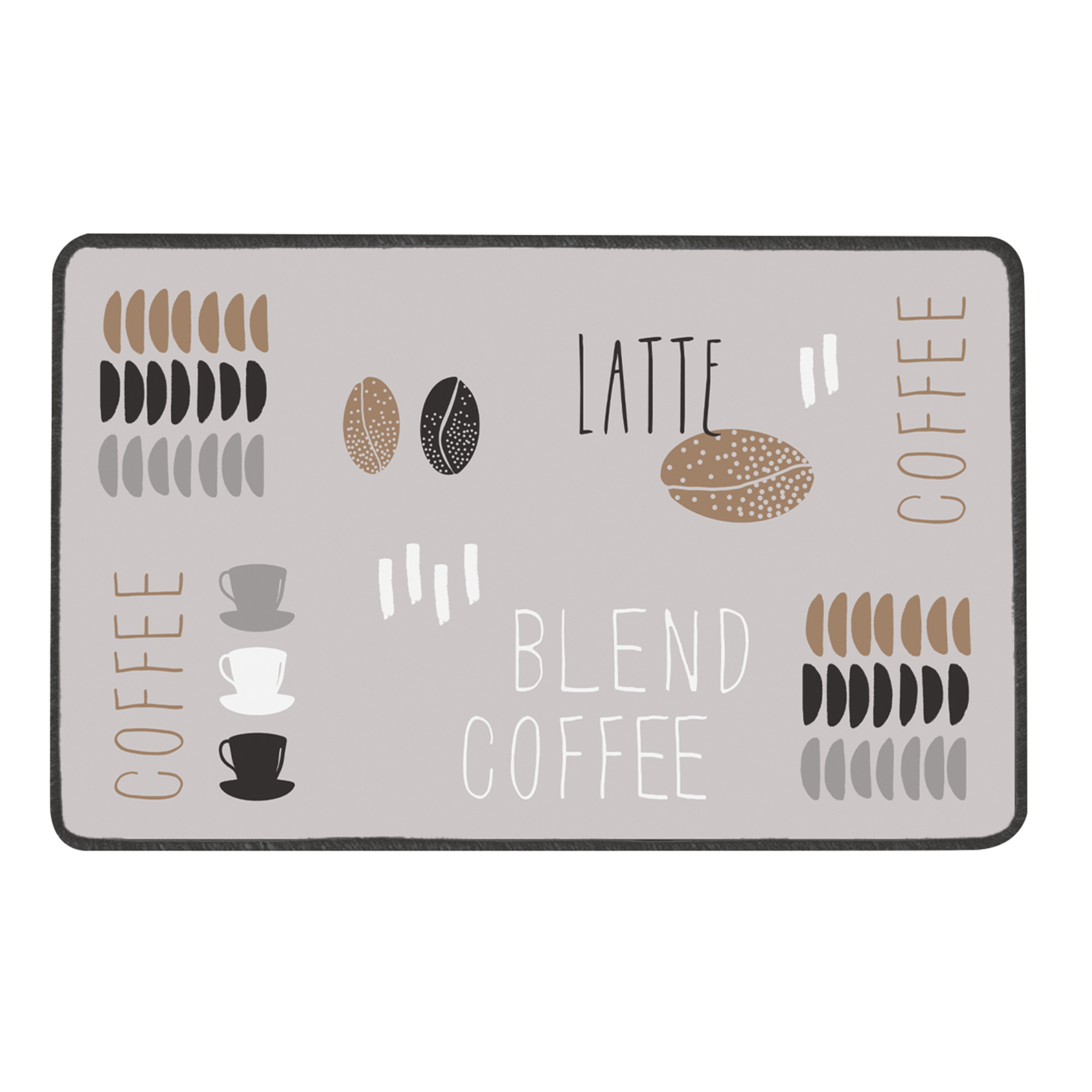 Tapis en mousse de vinyle motif grain de café