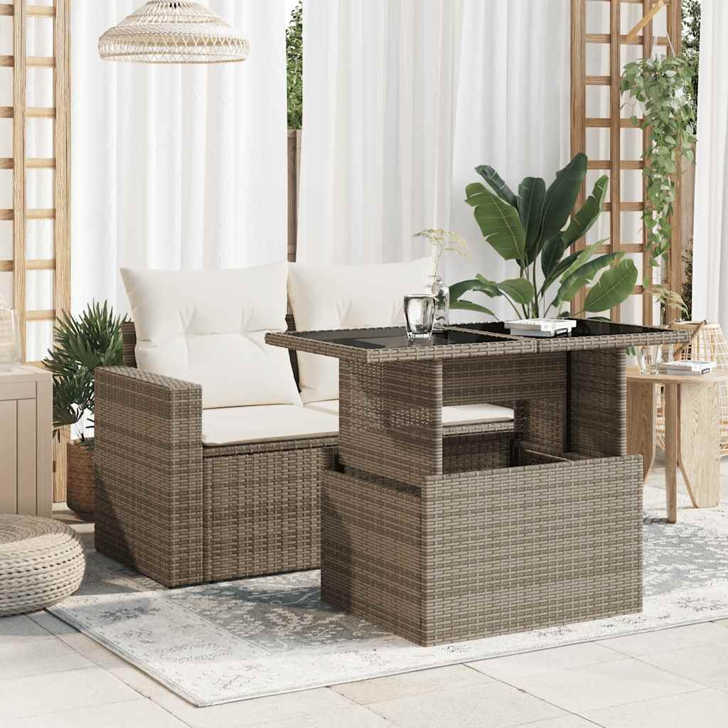 Table basse de jardin relevable avec plateau en verre — vue 6