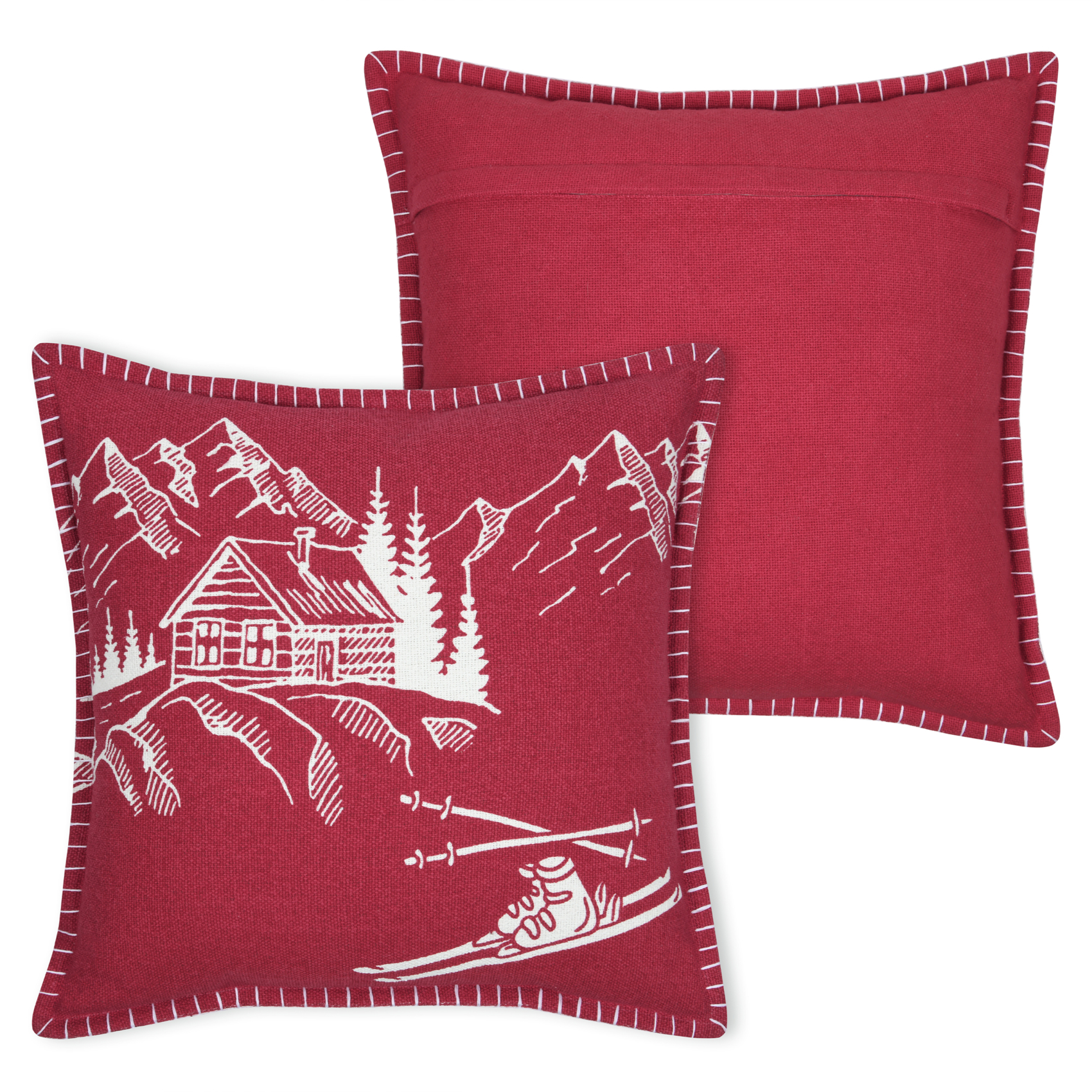 Coussin chalet montagne en coton — vue 6