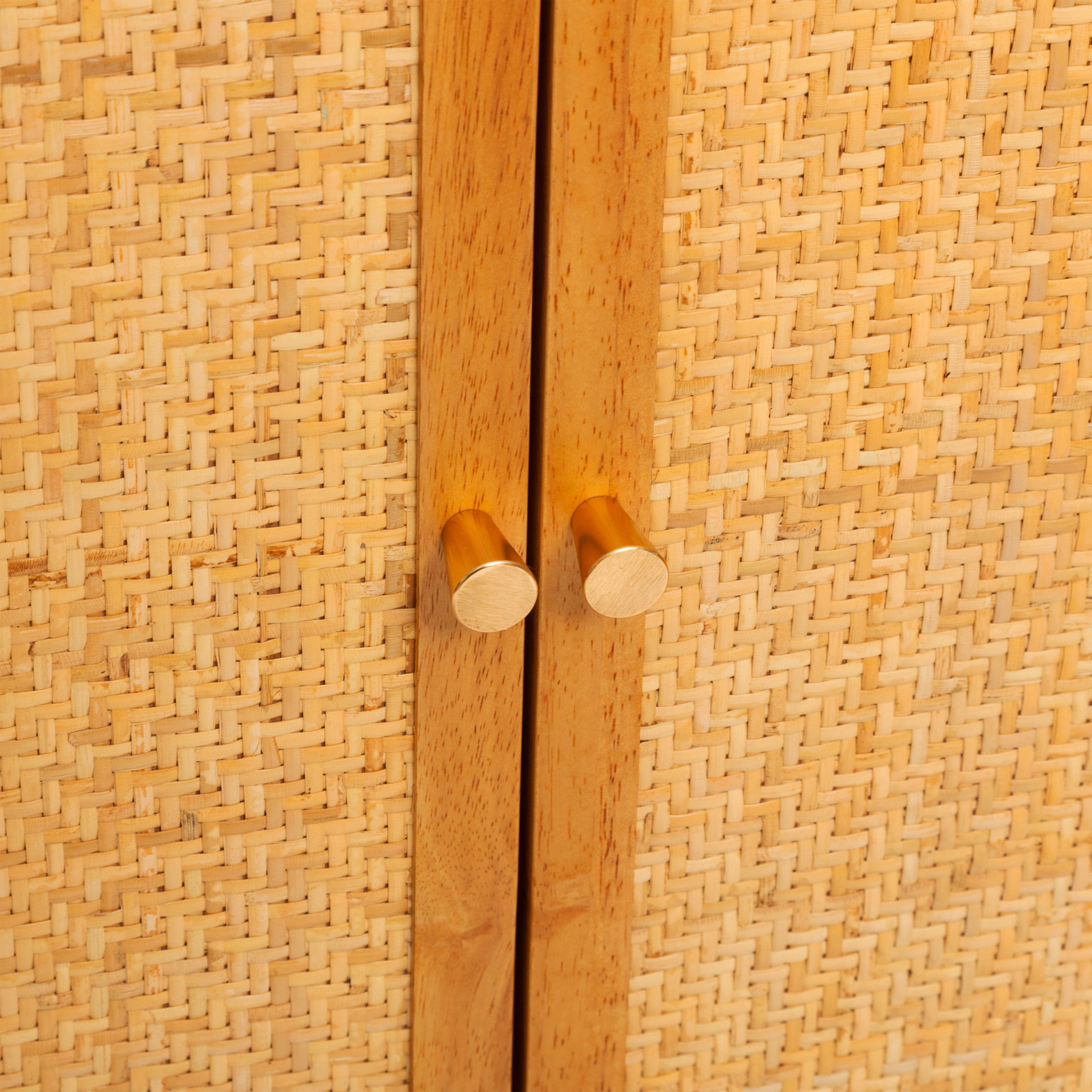 Buffet 4 portes en bois avec cannage — vue 5