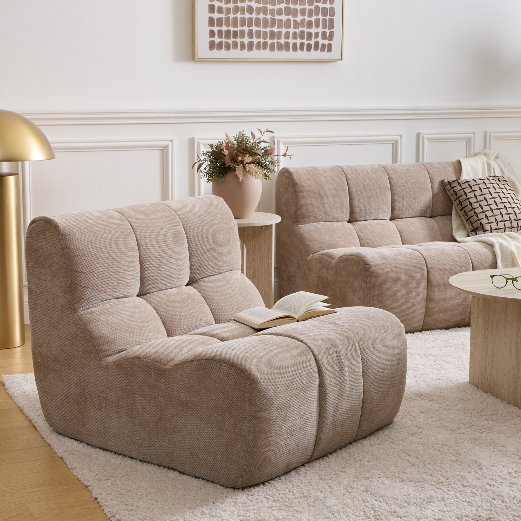 Fauteuil modulable matelassé — vue 5