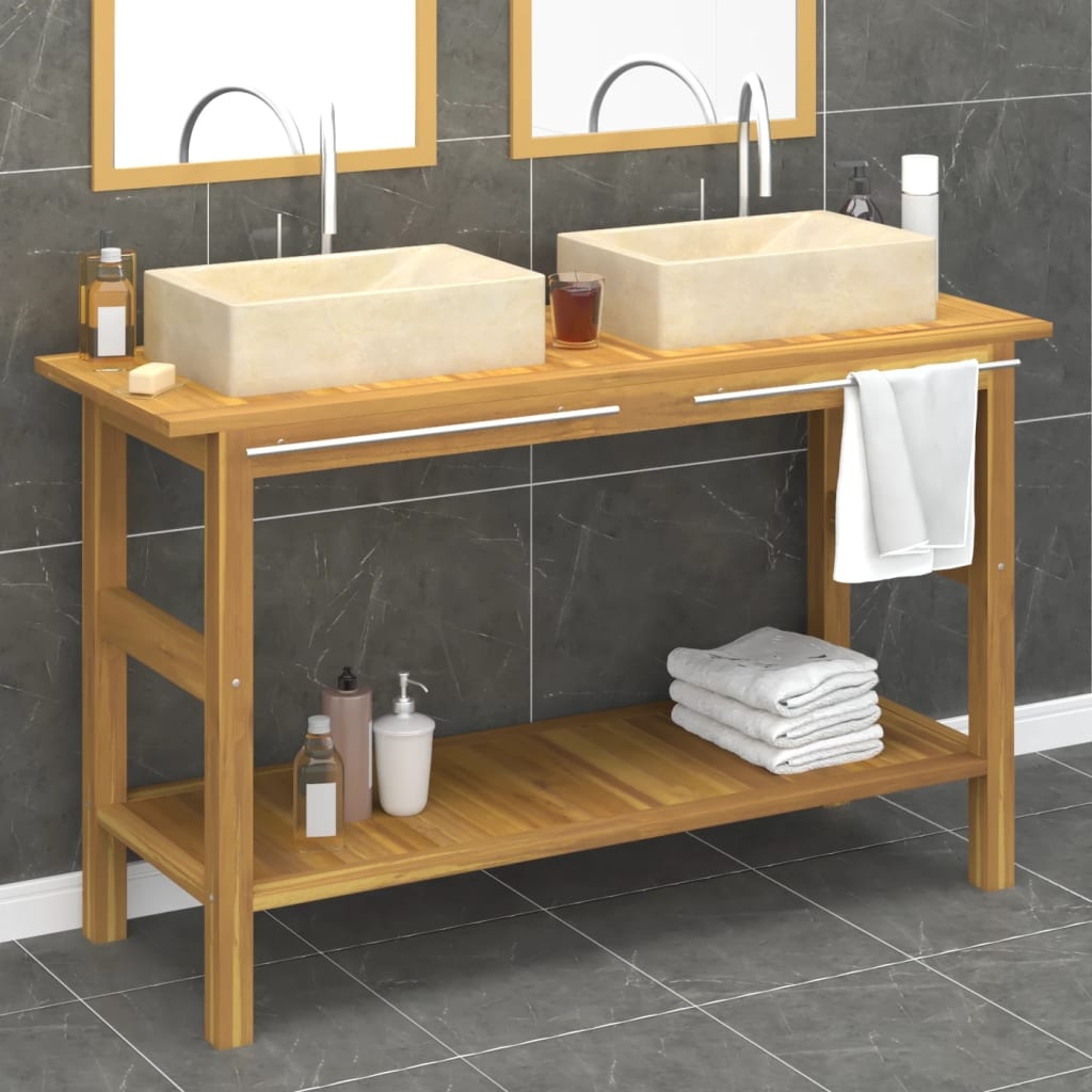 Armoire de salle de bain et lavabos en marbre — vue 4