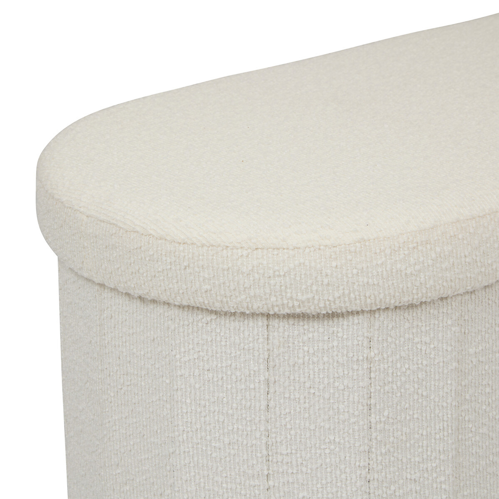 Pouf coffre pliant double en bouclette avec rangement — vue 6