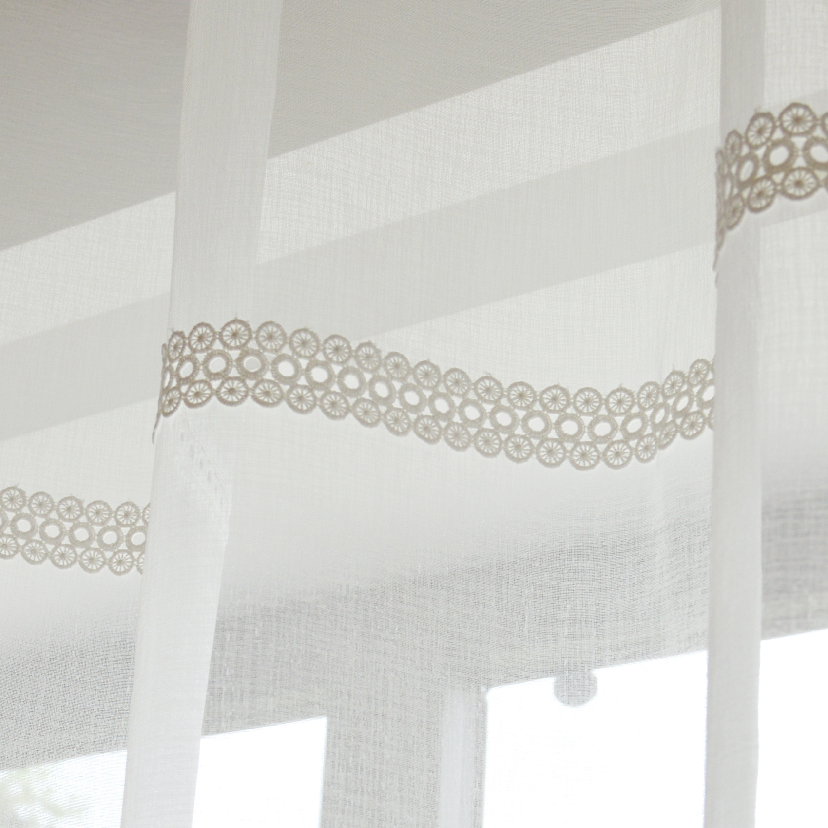 Paire de voilages avec ruban macramé — vue 3