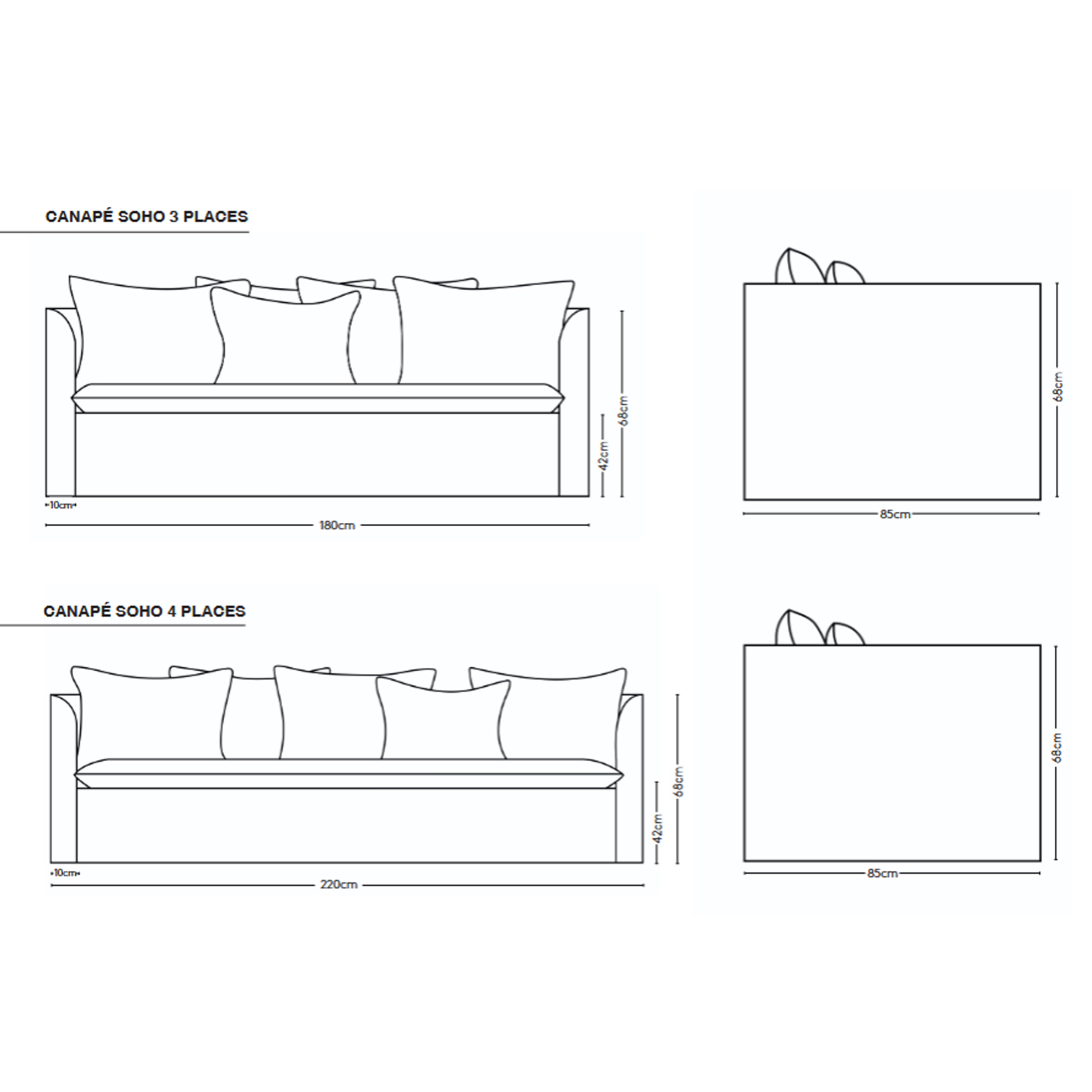 Canapé bouclette Soho Haomy — vue 4