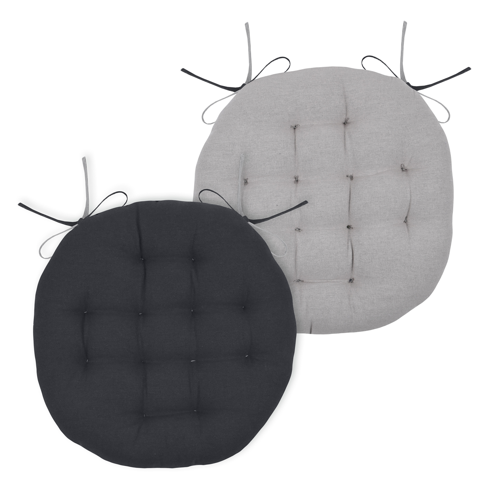 Galette de chaise ronde et bicolore — vue 4