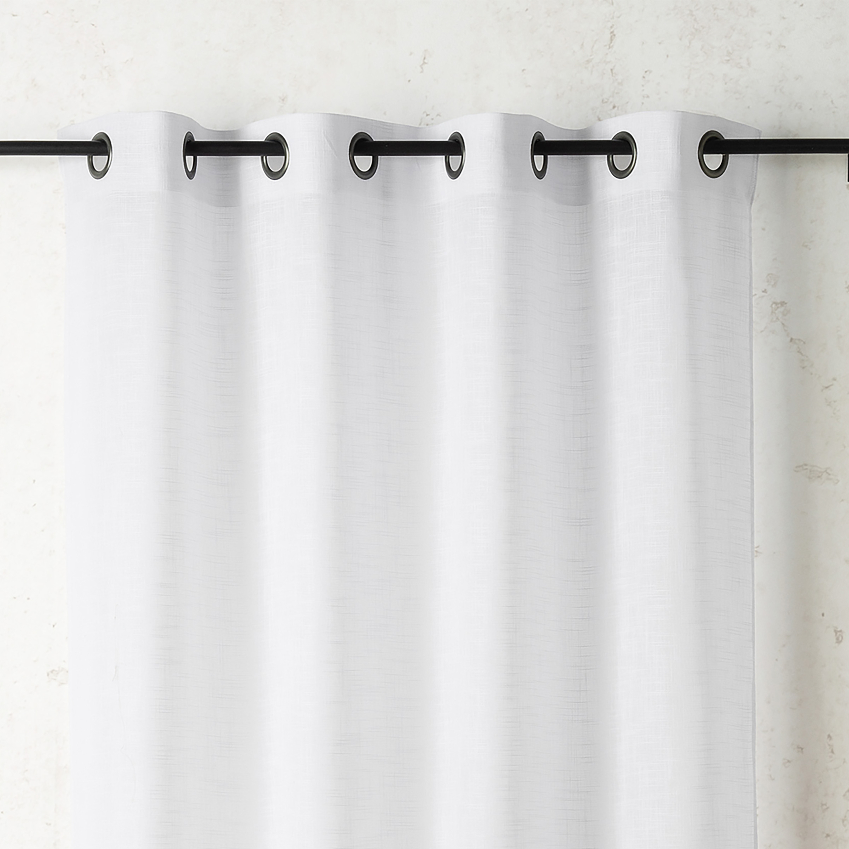 Voilage poly-lin à relief flammé avec œillets — vue 4