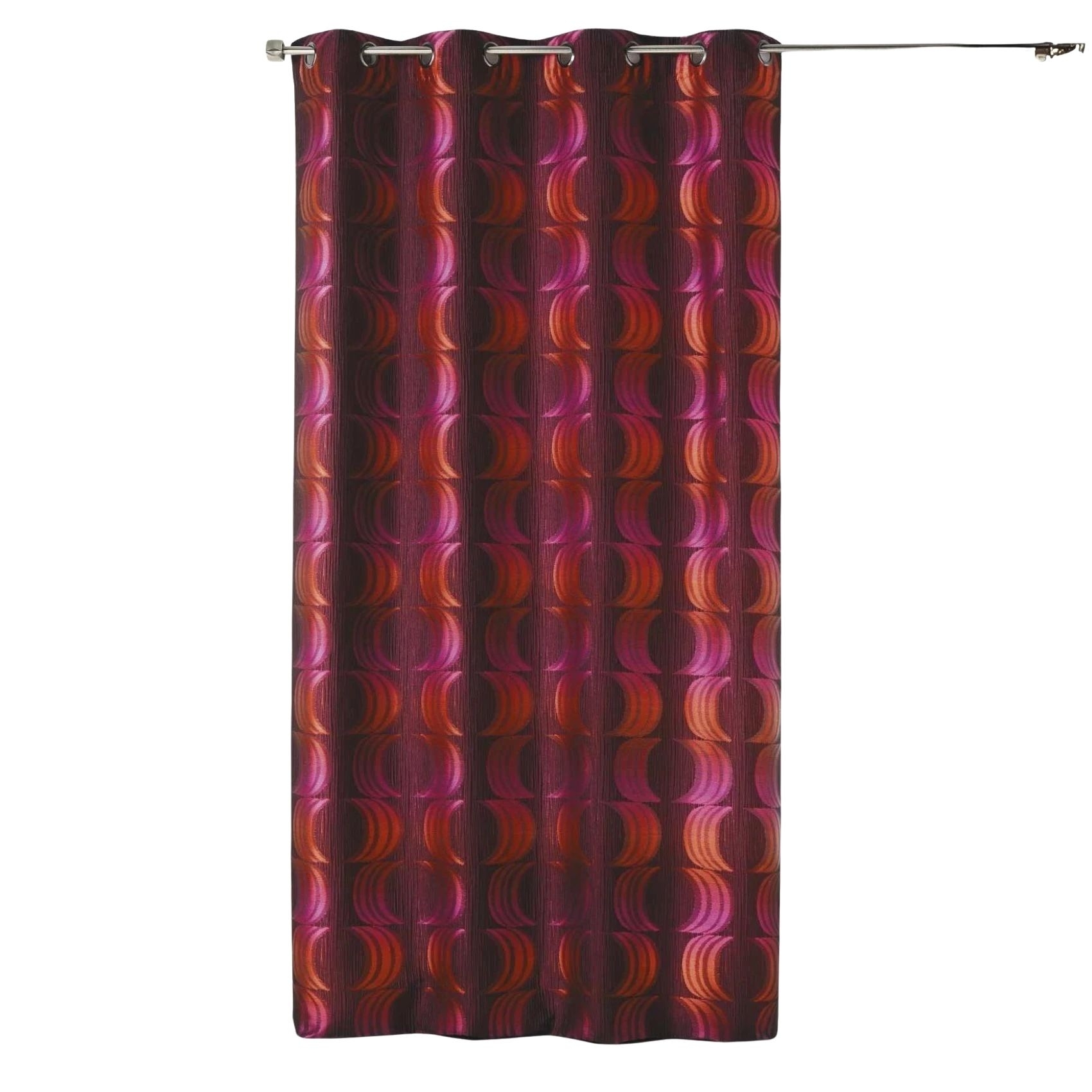 Rideau tamisant jacquard motifs de croissants de lune — vue 4