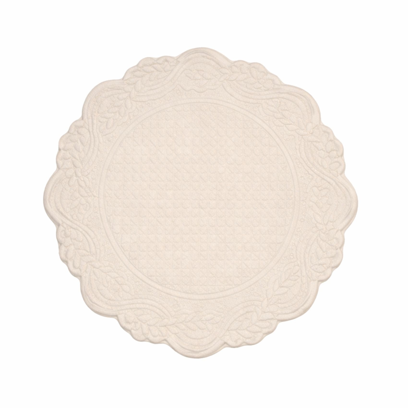 Set de table rond lavable matelassé coton