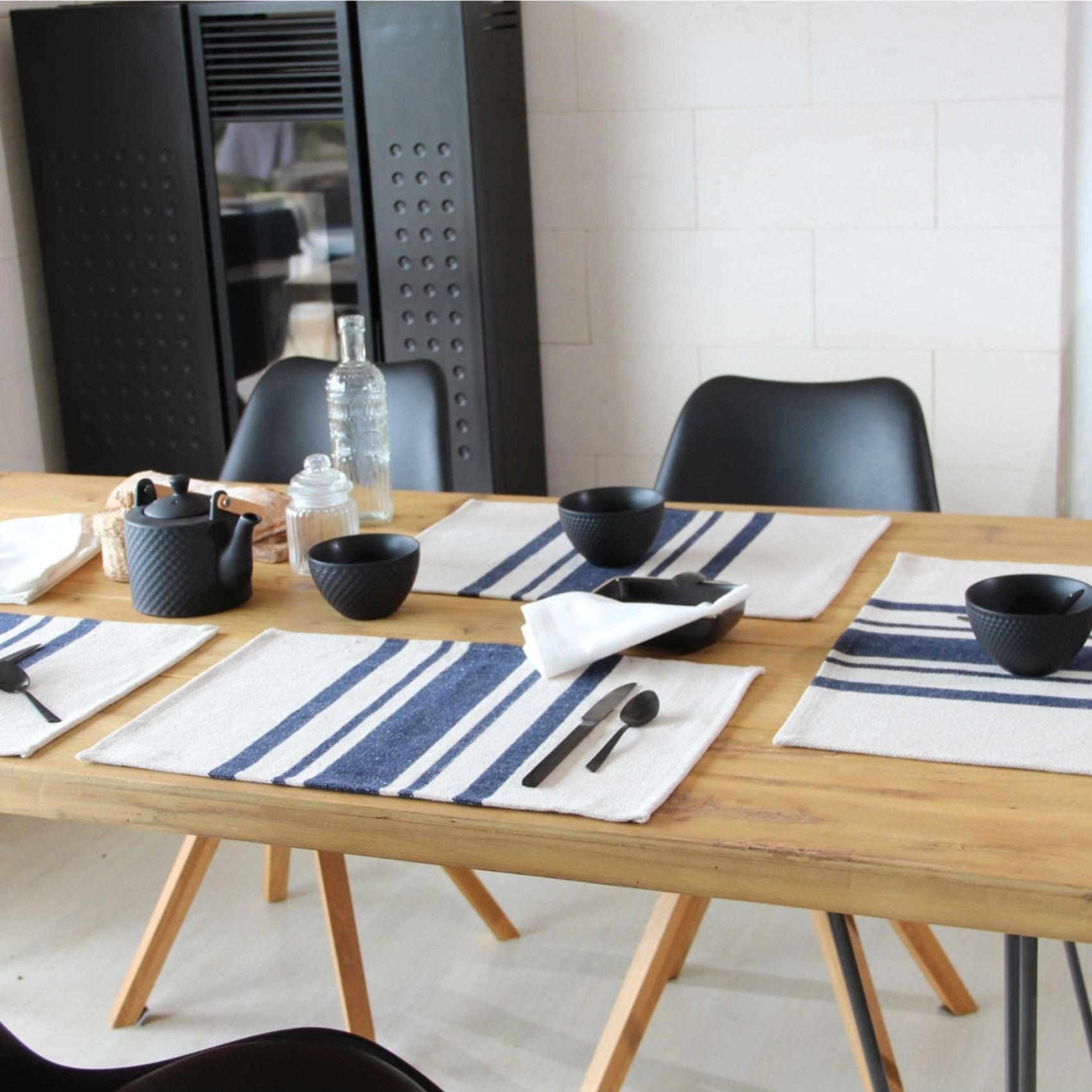 Lot de 4 Sets de table coton épais Rustique — vue 5