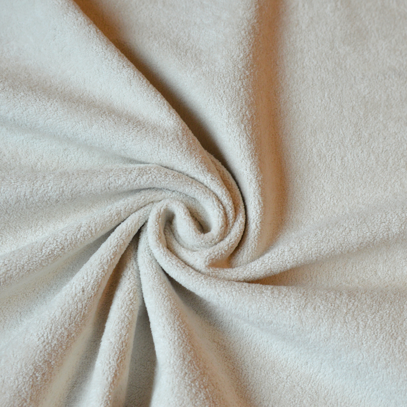 Tissu double face thermique et occultant aspect velours