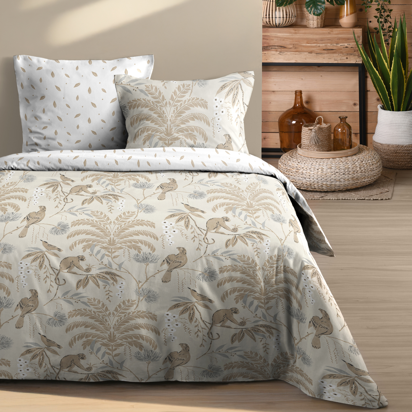 Parure de lit exotique jungle