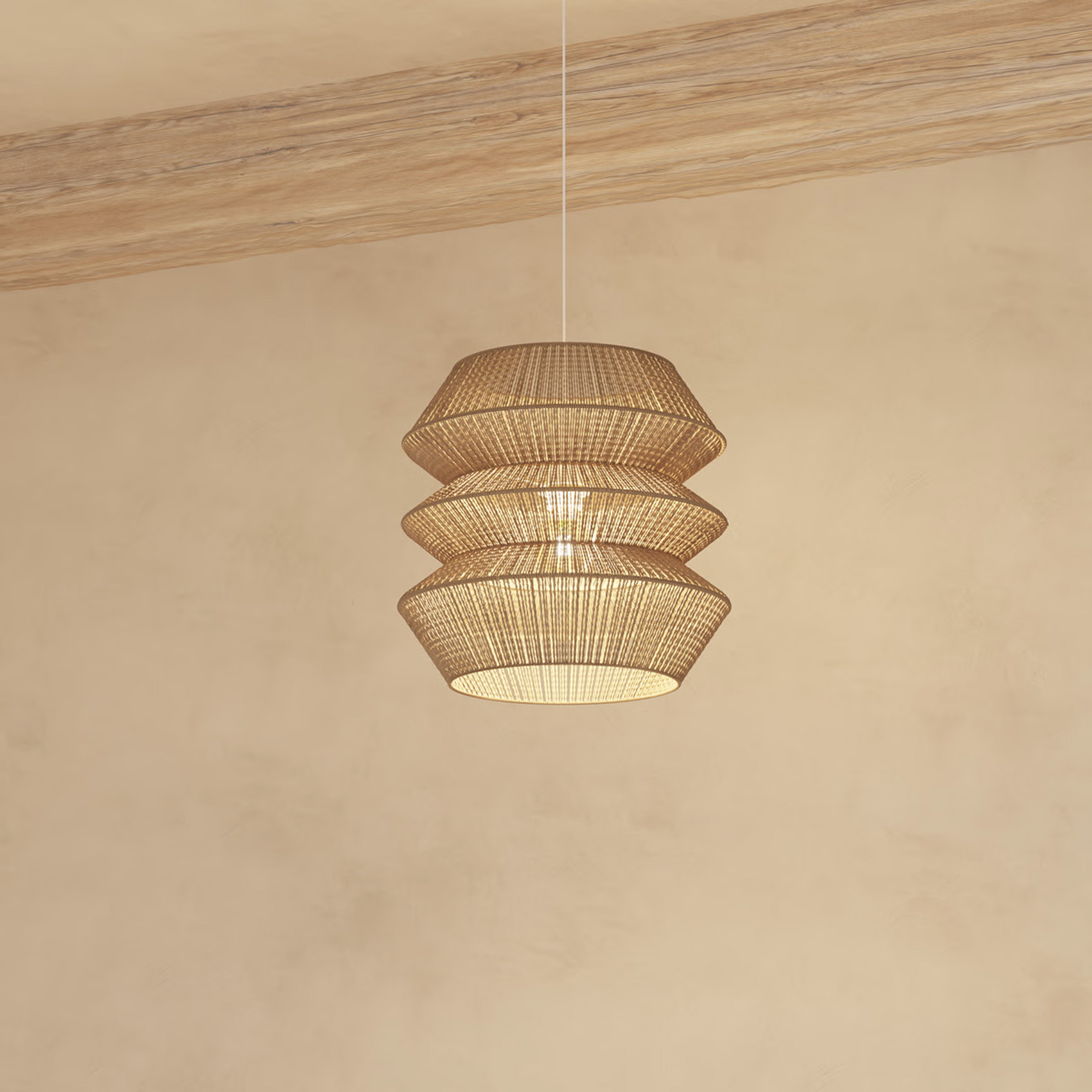 Suspension style accordéon en jute — vue 6