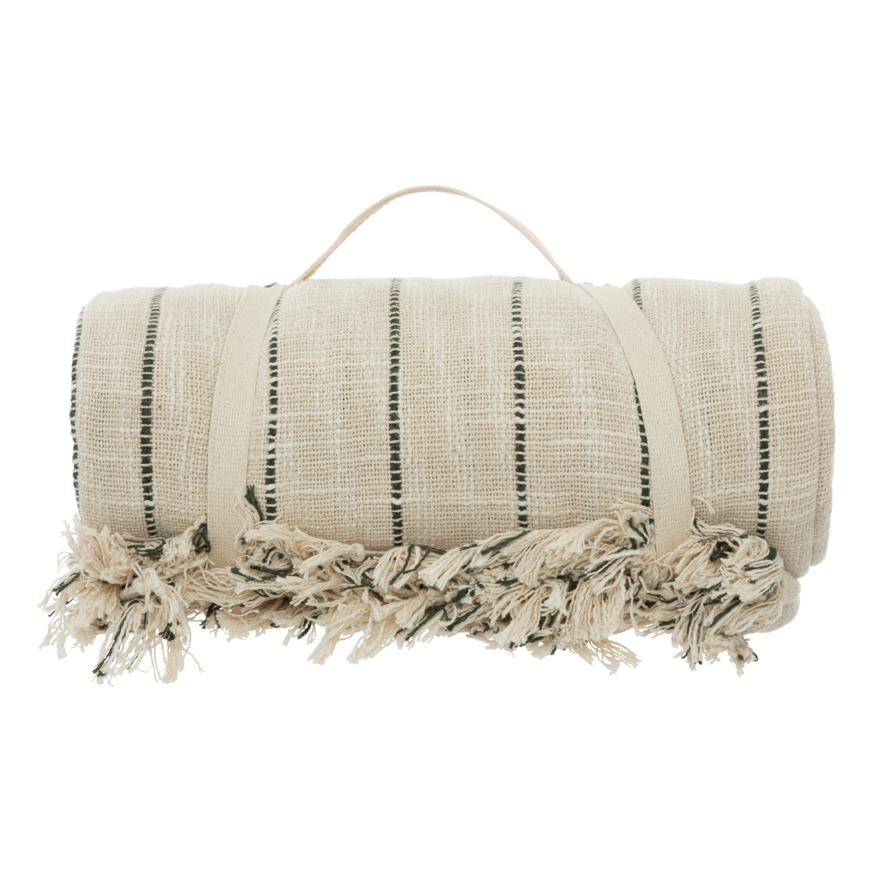 Dessus de lit en coton à rayures