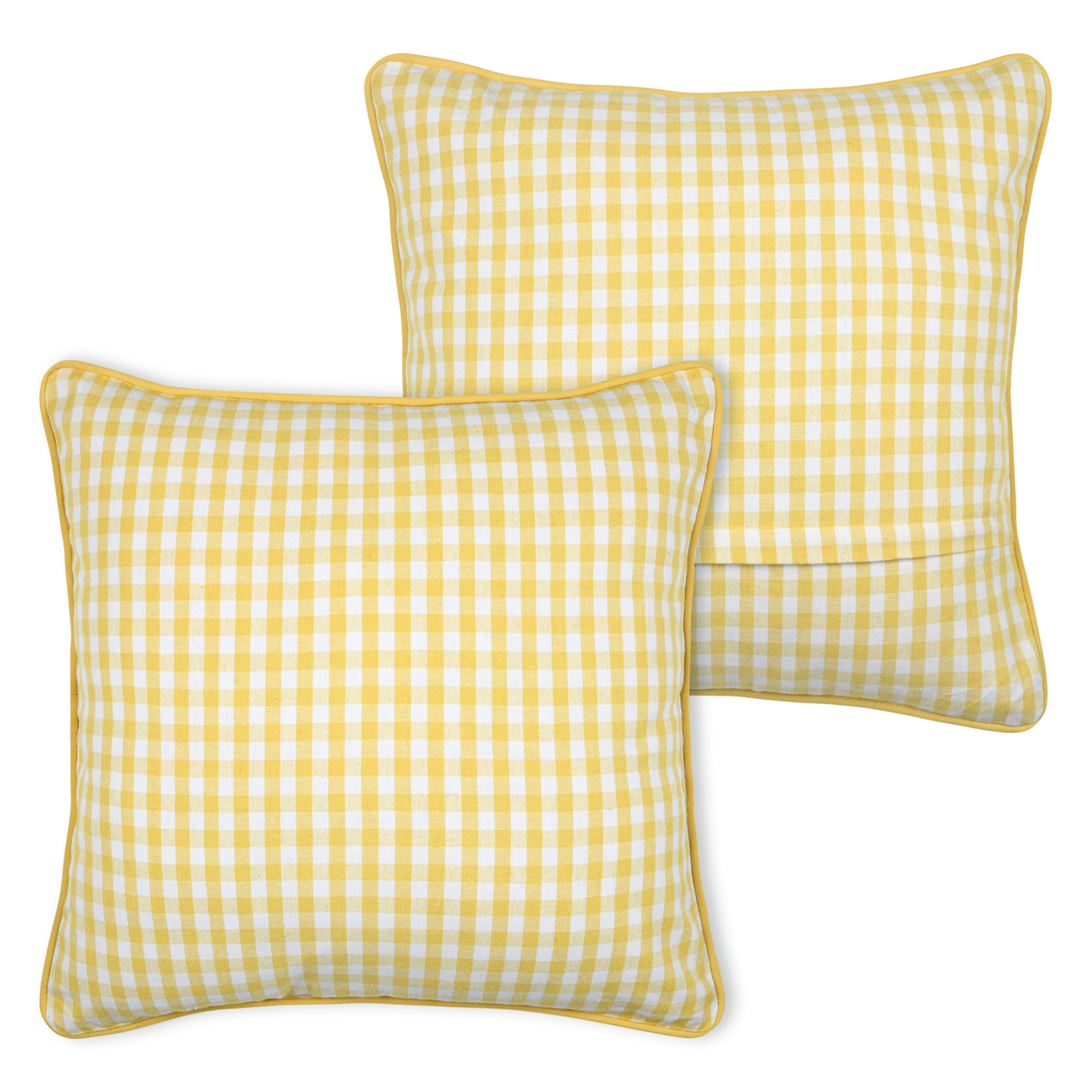 Coussin décoratif motif vichy en polycoton — vue 4