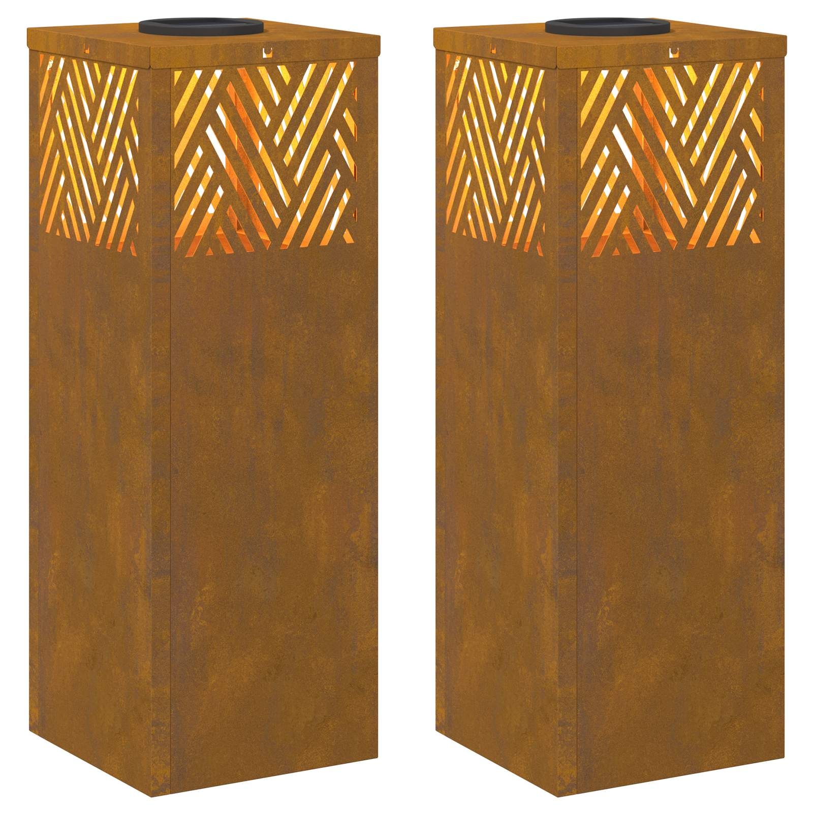 Lot de 2 lampes de chemin solaire LED extérieur