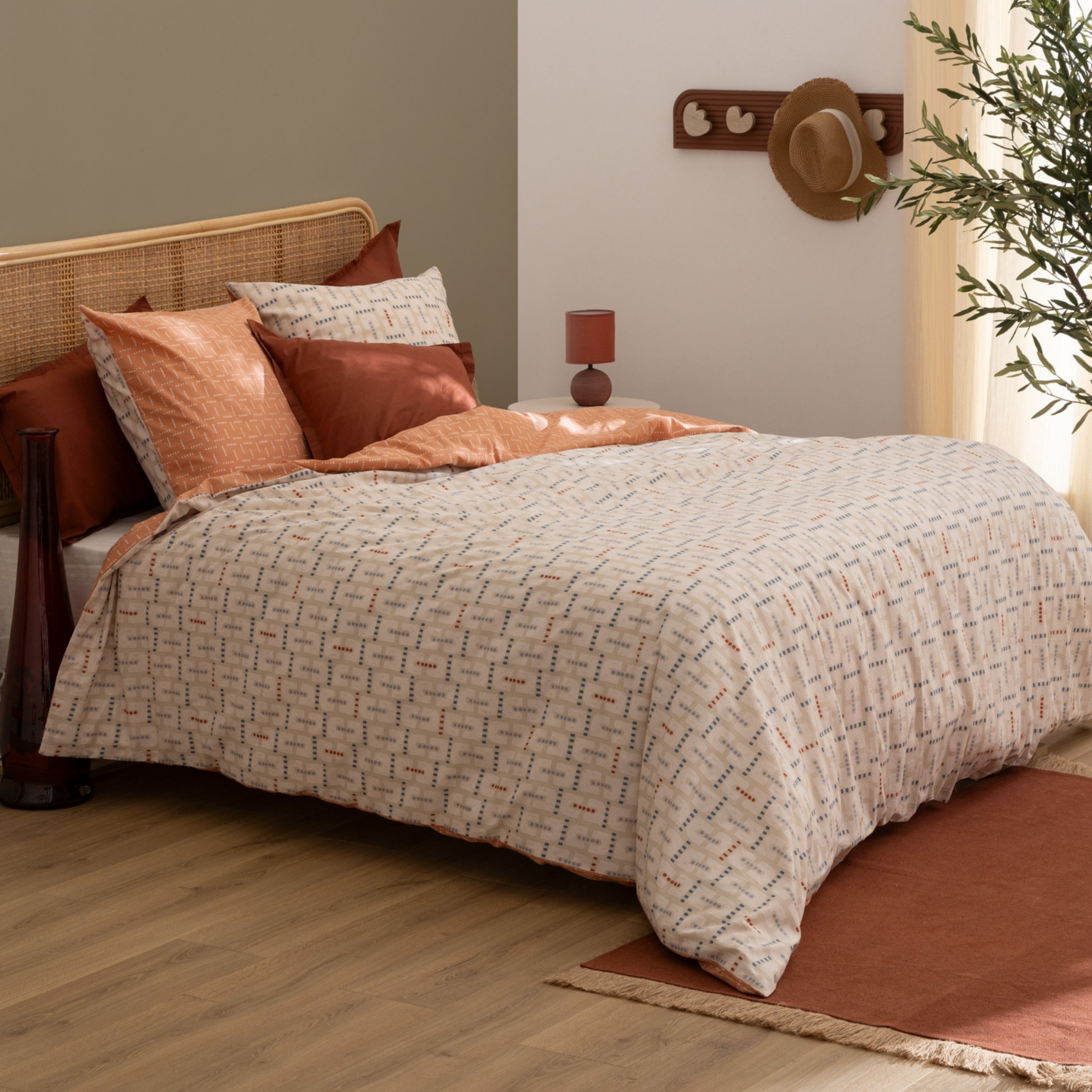 Parure de lit imprimé en coton — vue 4