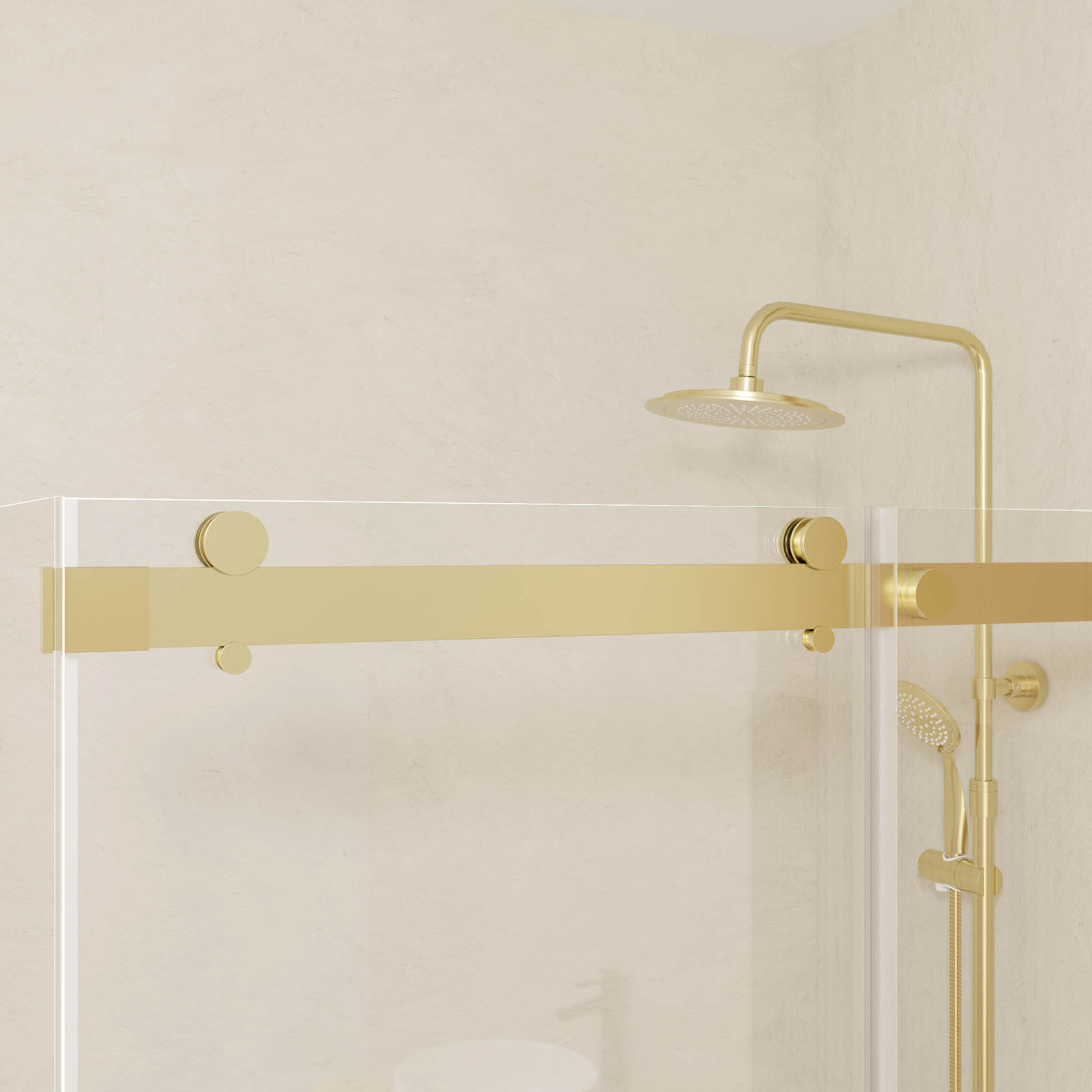 Porte de douche coulissante en verre trempé — vue 3