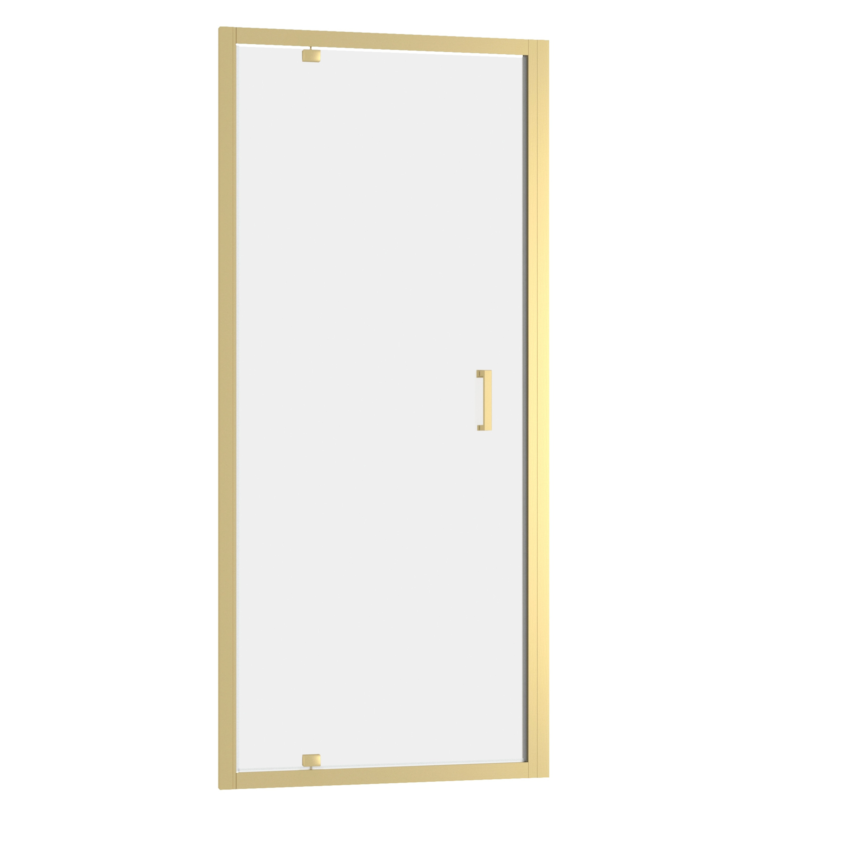 Porte de douche pivotante en or brossé — vue 3