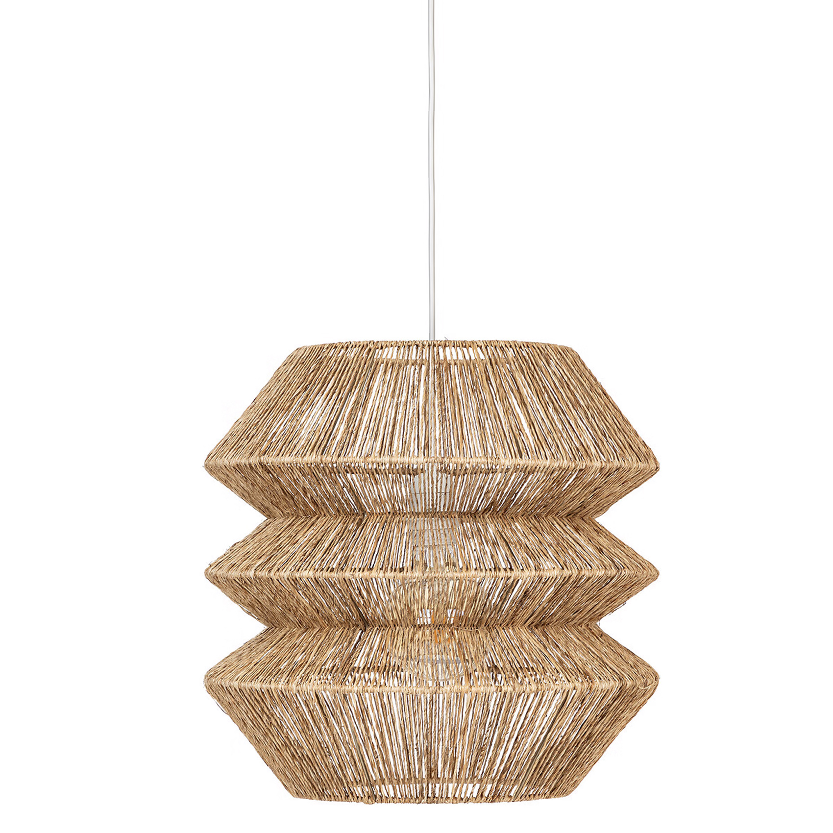 Suspension style accordéon en jute