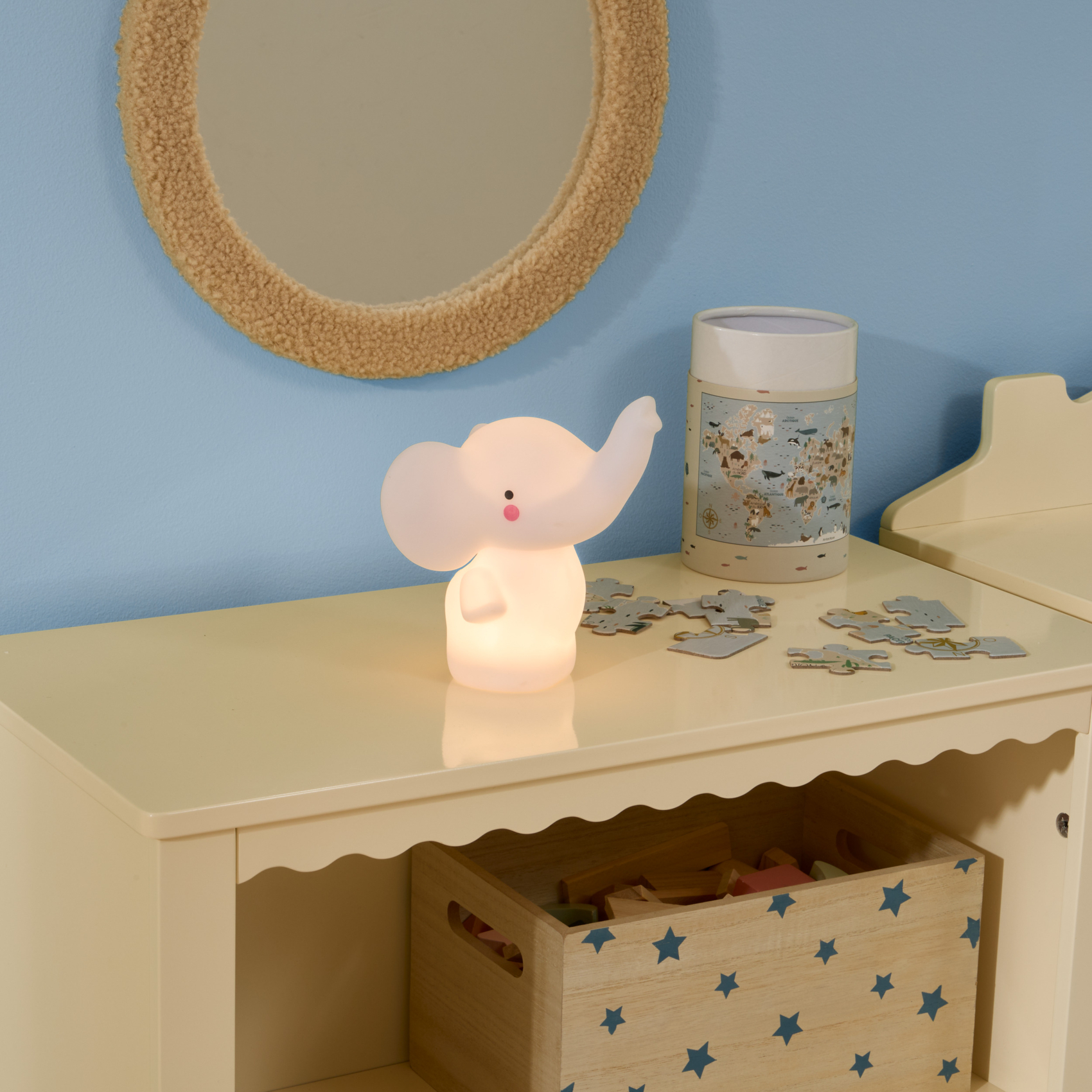 Veilleuse décorative enfant rechargeable en forme d’éléphant — vue 4