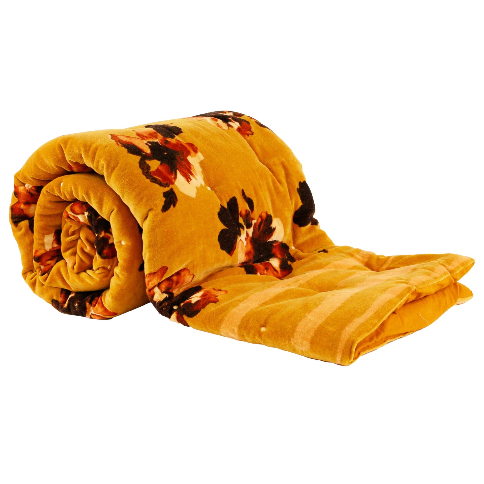 Édredon en velours fleuri