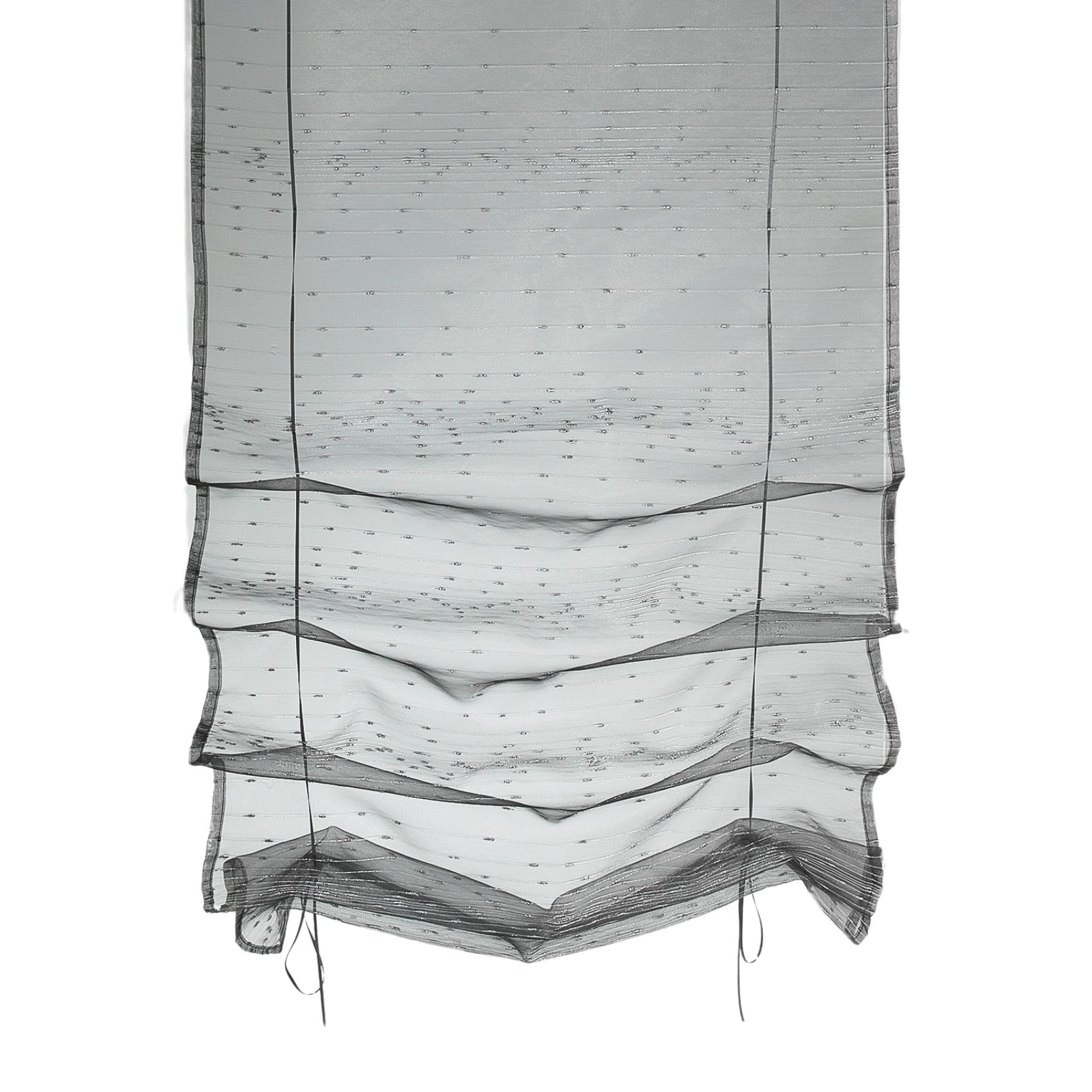 Petit voilage à remonter en organza à motif goutte d’eau métallique — vue 4