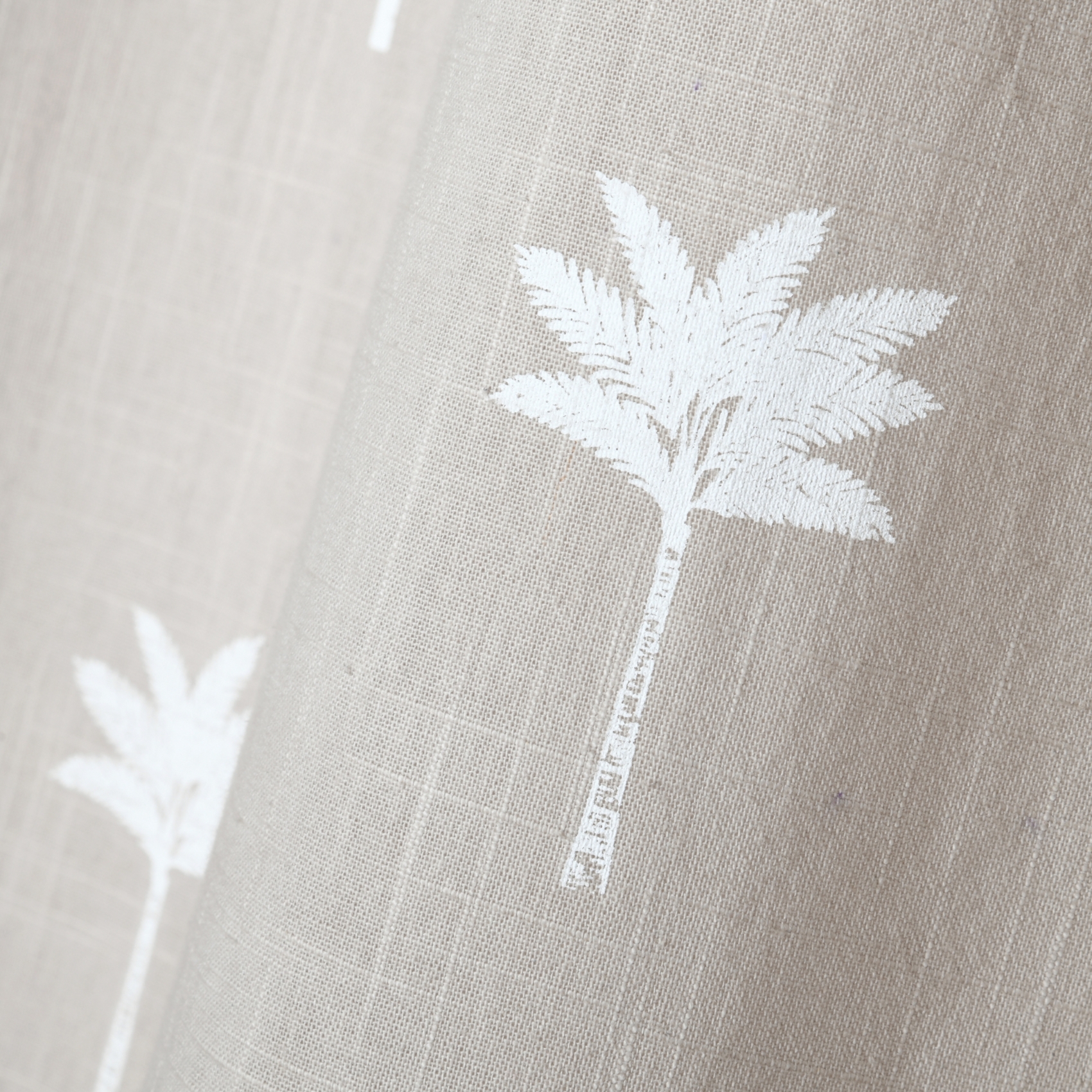 Rideau motifs palmier brodés — vue 3