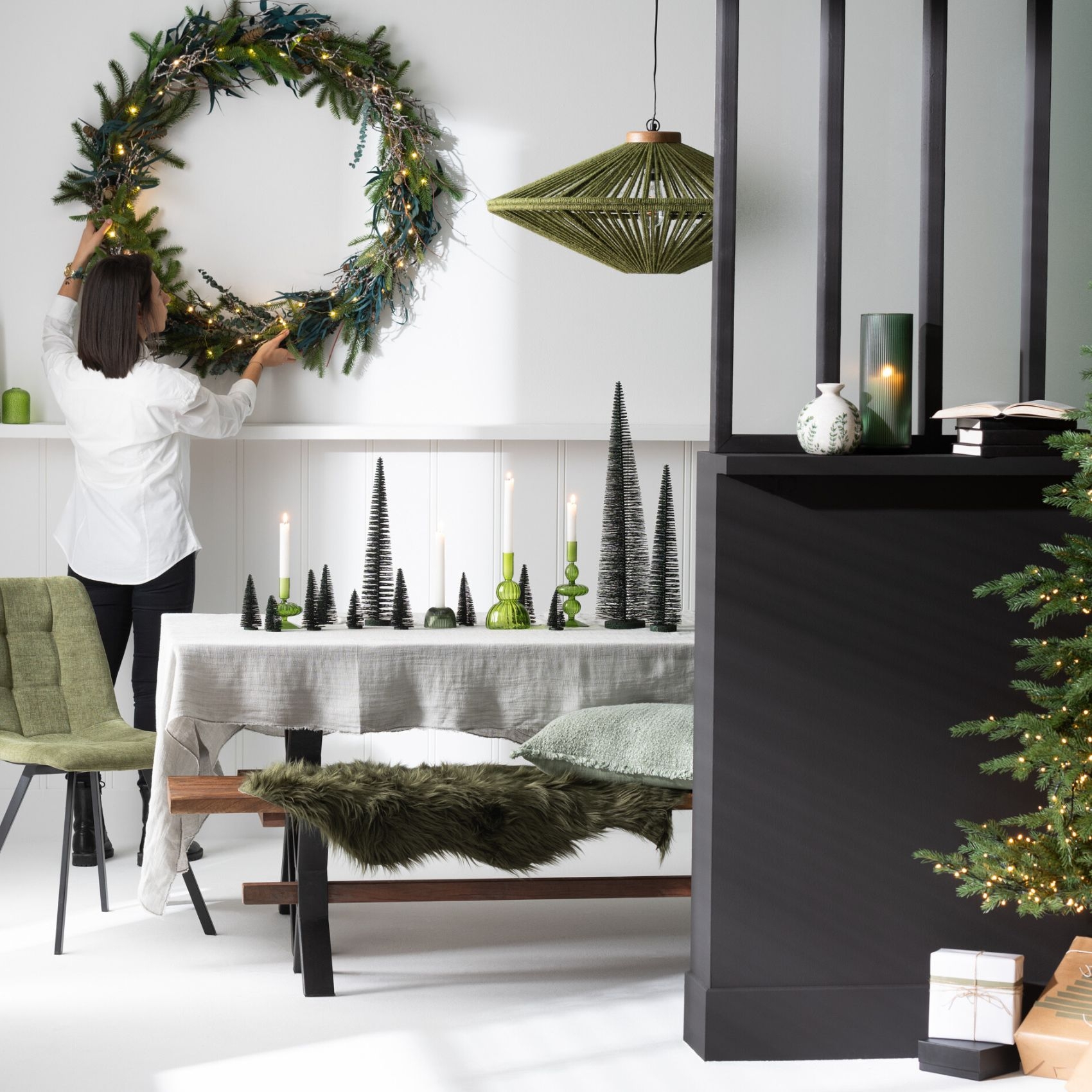 Suspension luminaire en fibre naturelle — vue 6